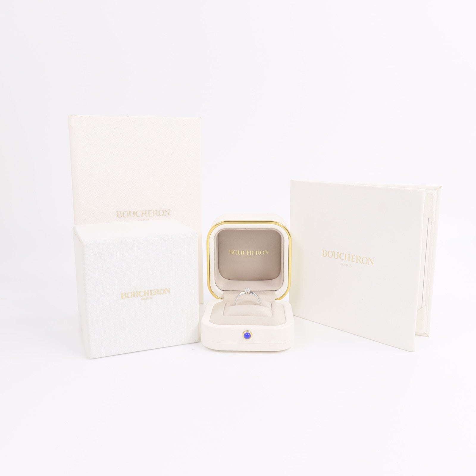 Boucheron PT950鉑金Facette Ring鑽石戒指