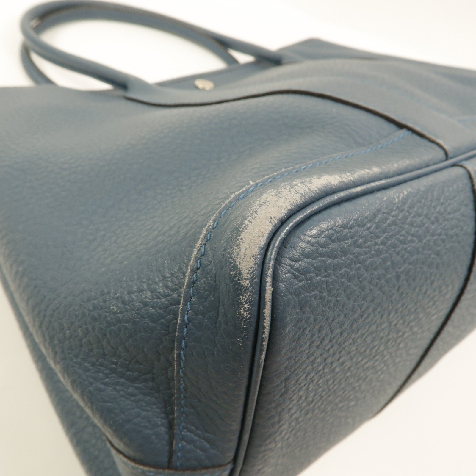 HERMES Garden Party PM手挽袋Blue Orage