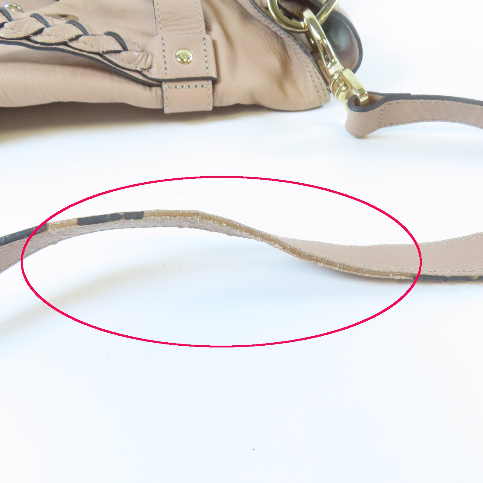 MULBERRY 牛皮皮革2 Way Shoulder Bag金扣手挽肩背兩用袋粉紅色