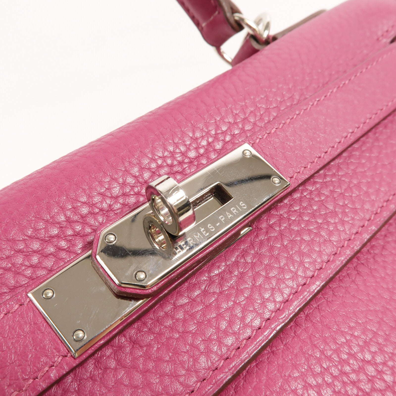HERMES Clemence皮革Kelly 28手挽肩背兩用袋Tosca