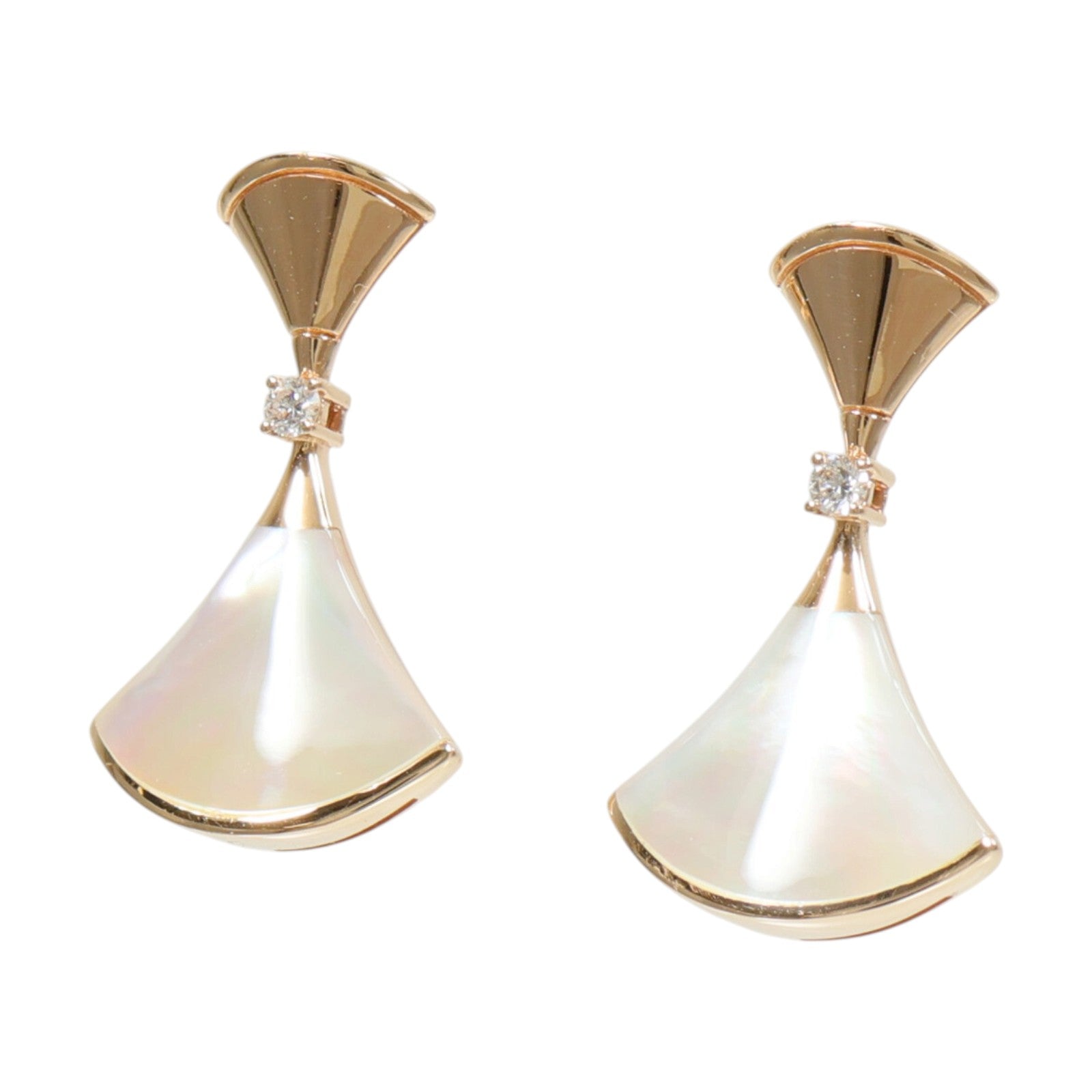 BVLGARI 18K玫瑰金Divas' Dream Earrings珍珠母貝耳環