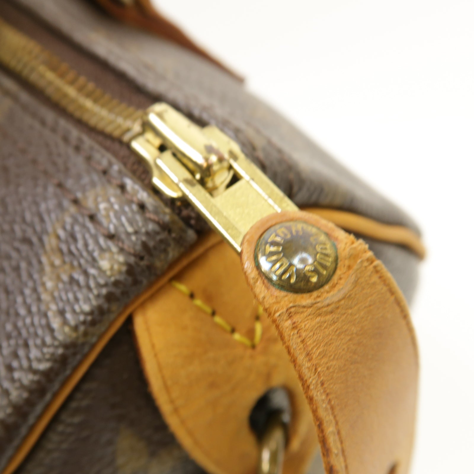 LOUIS VUITTON Monogram Speedy 25金扣手挽袋棕色