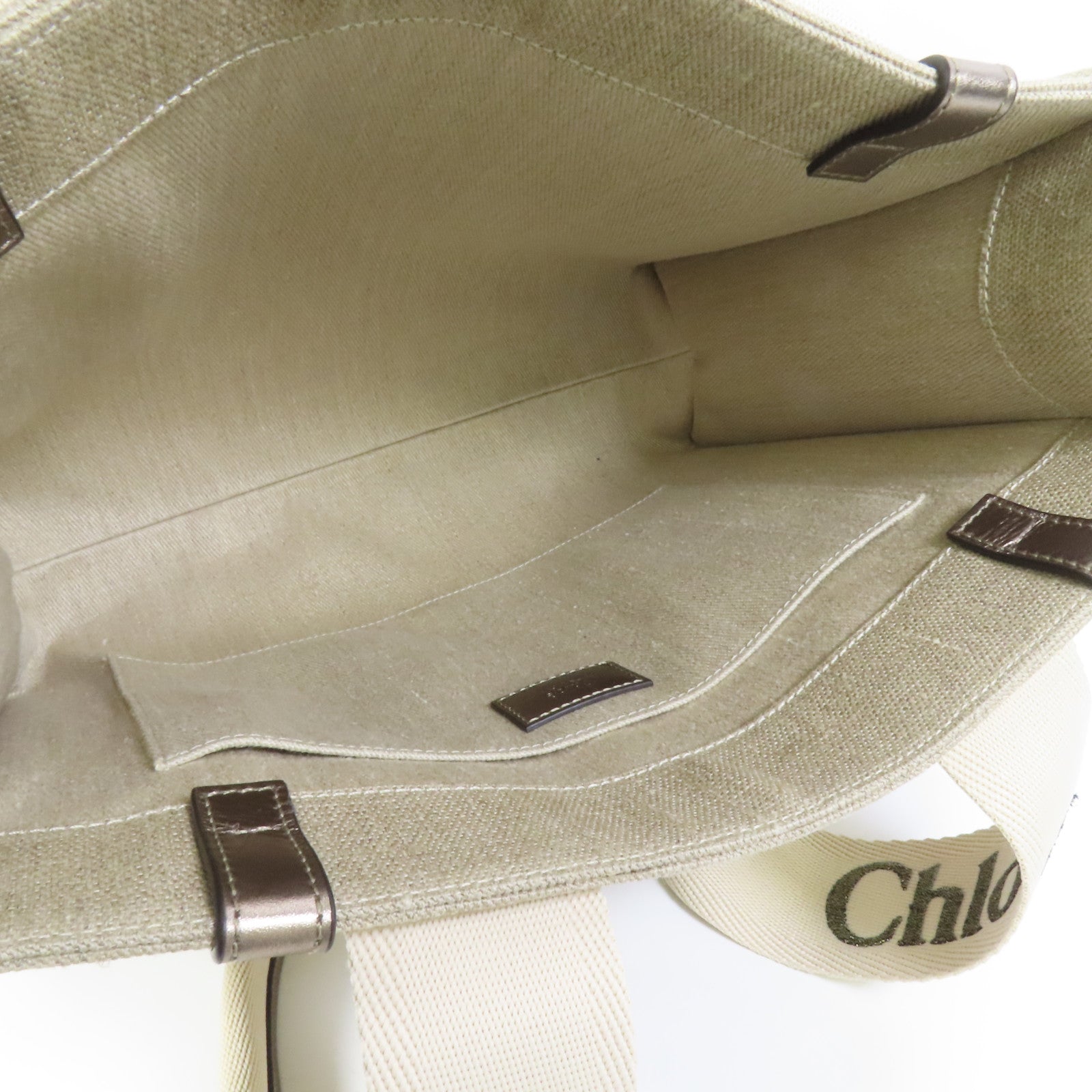 Chloe 帆布Woody Tote Medium肩背袋