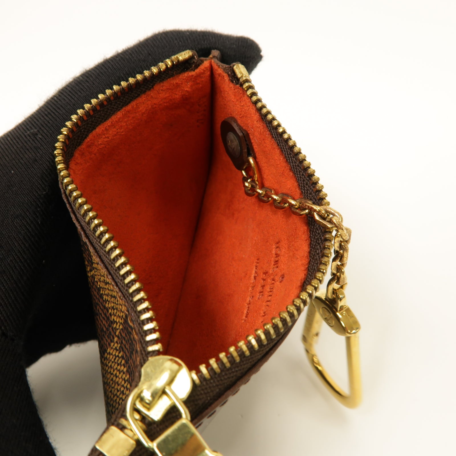 LOUIS VUITTON Damier Key Case金扣鎖匙包棕色