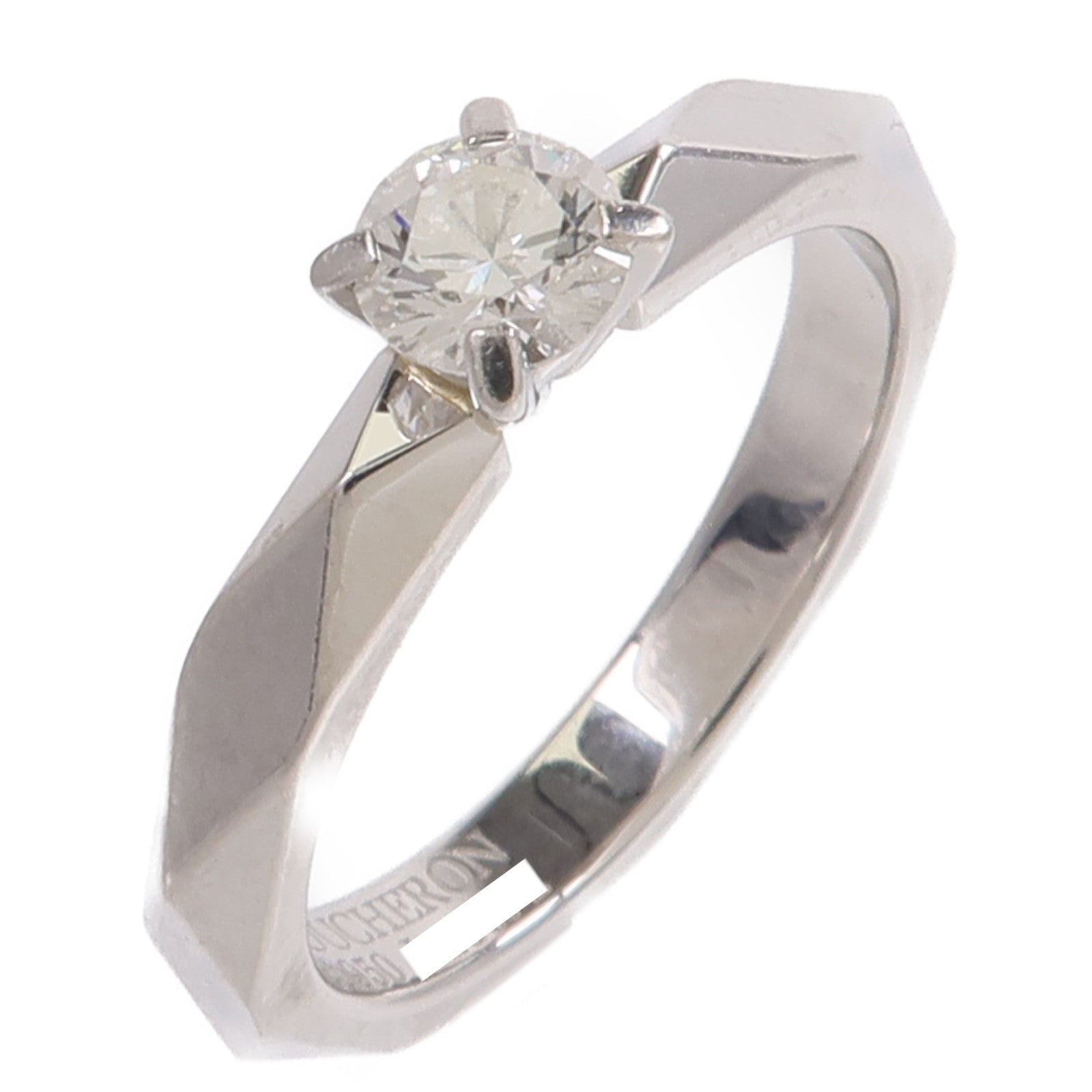 Boucheron PT950鉑金Facette Ring鑽石戒指