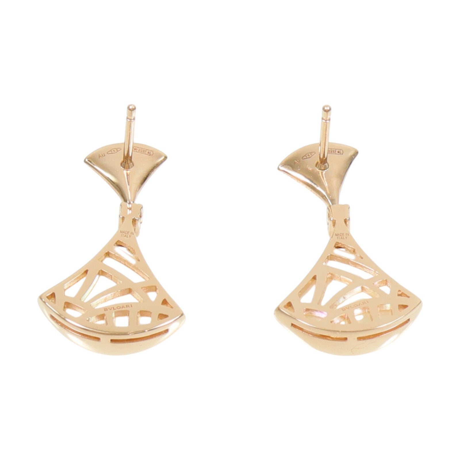 BVLGARI 18K玫瑰金Divas' Dream Earrings珍珠母貝耳環