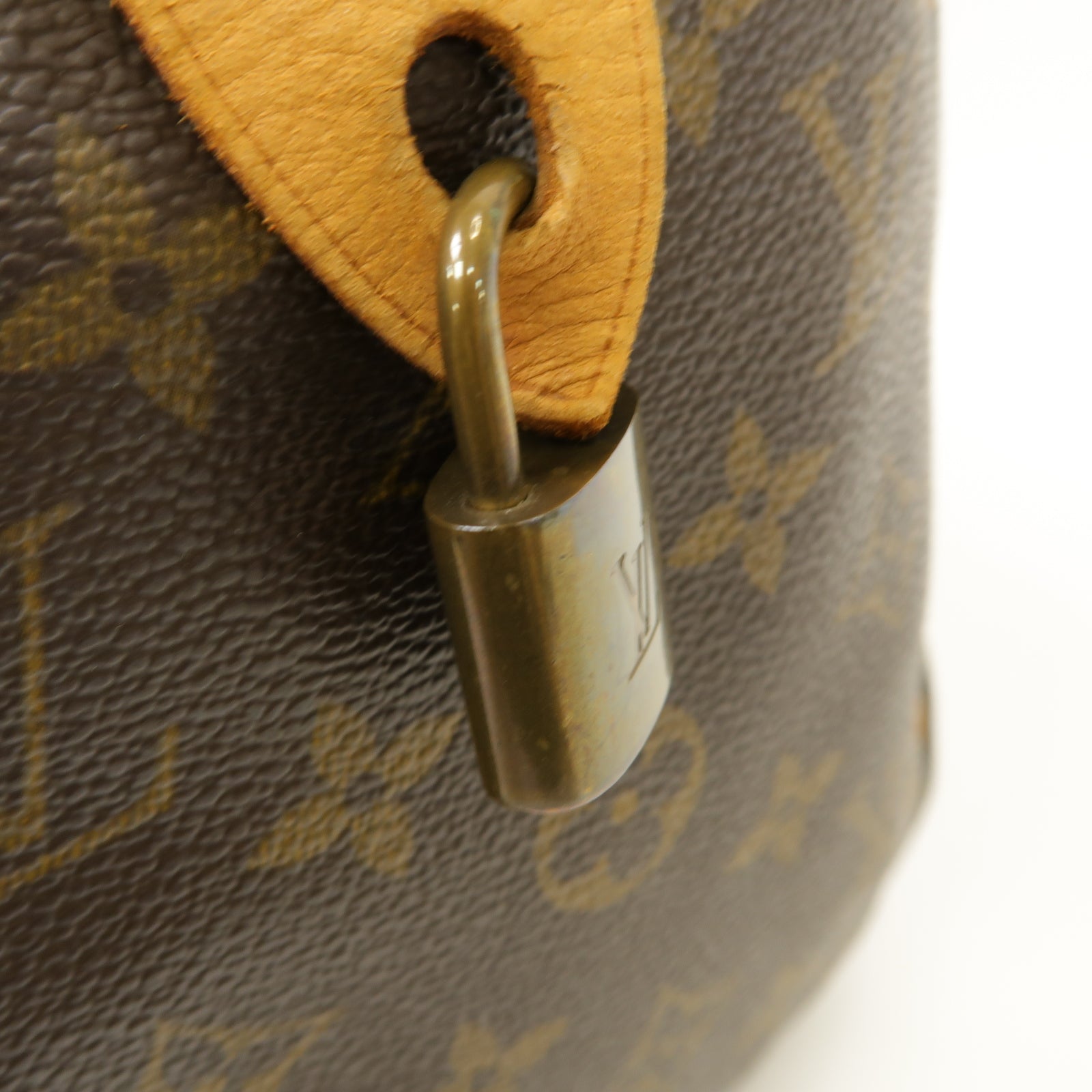 LOUIS VUITTON Monogram Speedy 25金扣手挽袋棕色