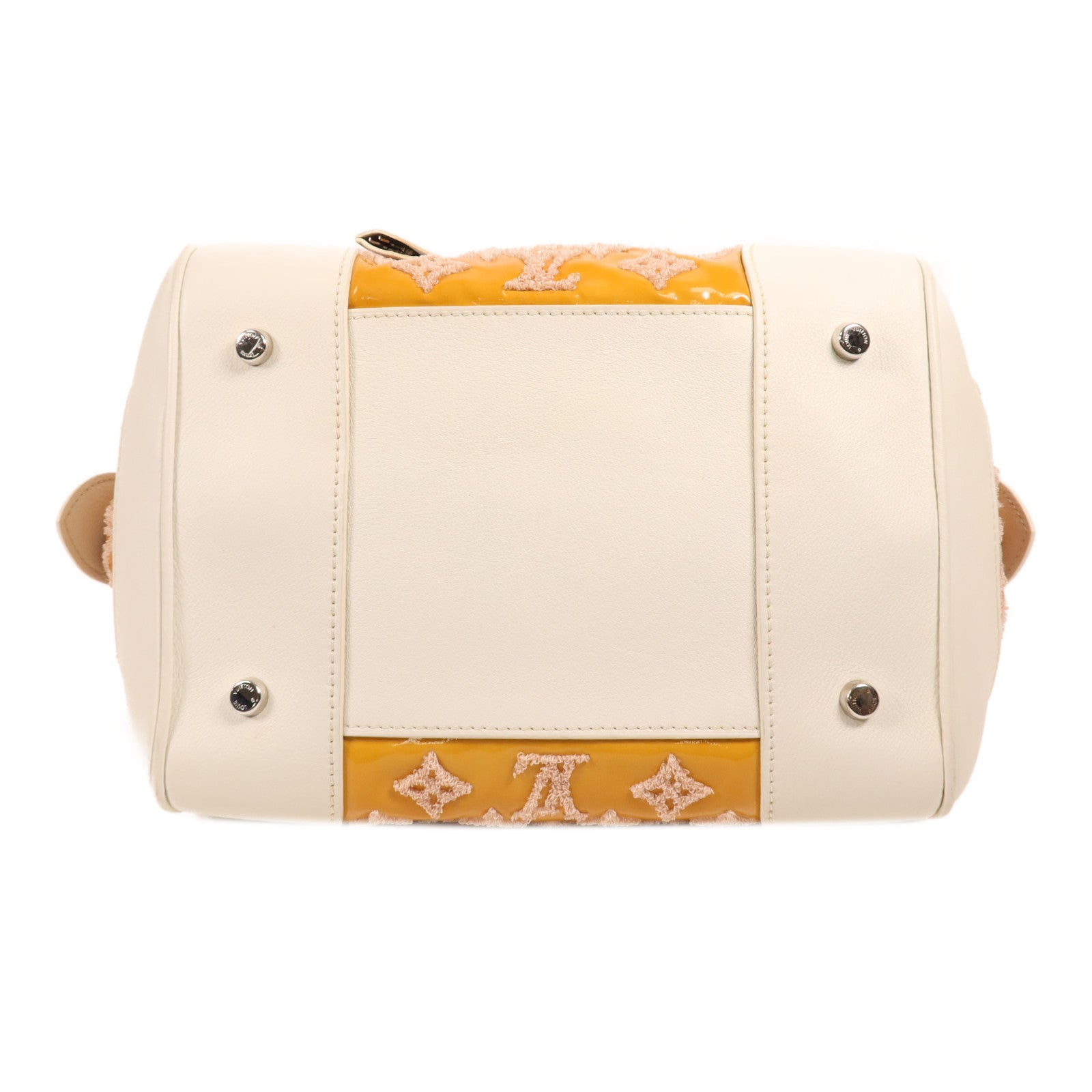 LOUIS VUITTON Monogram Bouclettes Speedy Round銀扣手挽袋