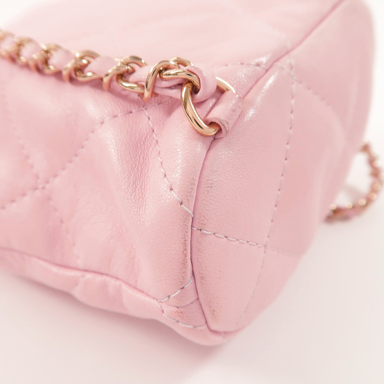 CHANEL 羊皮皮革Backpack金扣背包