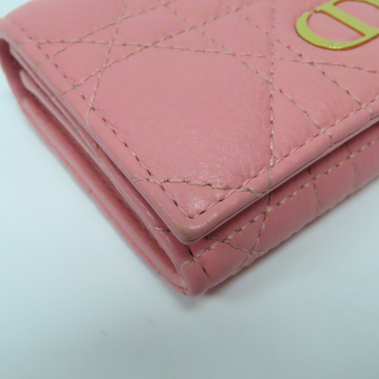 Dior 【激減優惠】羊皮皮革Card Case金扣卡片套粉紅色