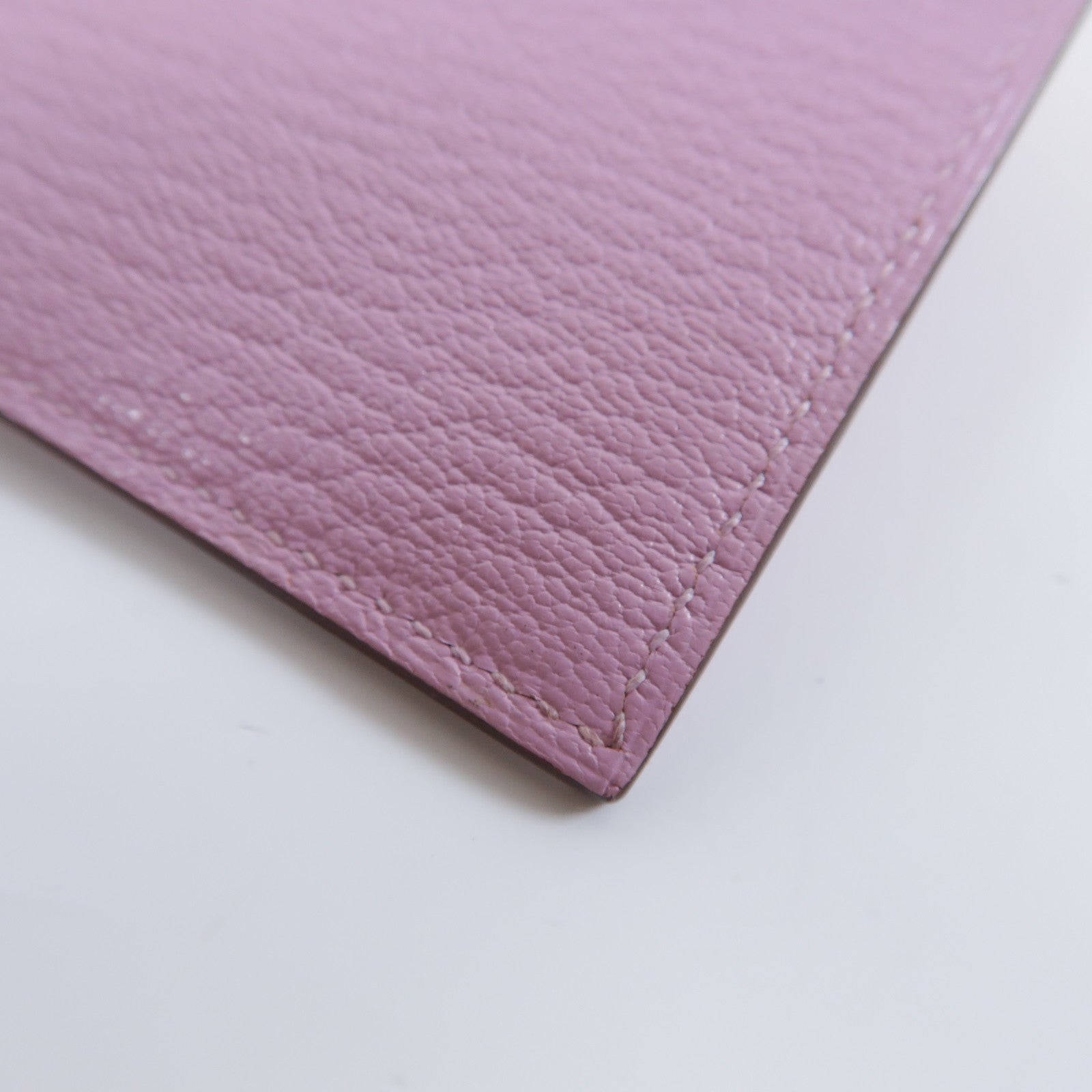 HERMES 【激減優惠】Chevre皮革Kelly Pocket金扣卡片套/零錢包Mauve Sylvestre錦葵紫色