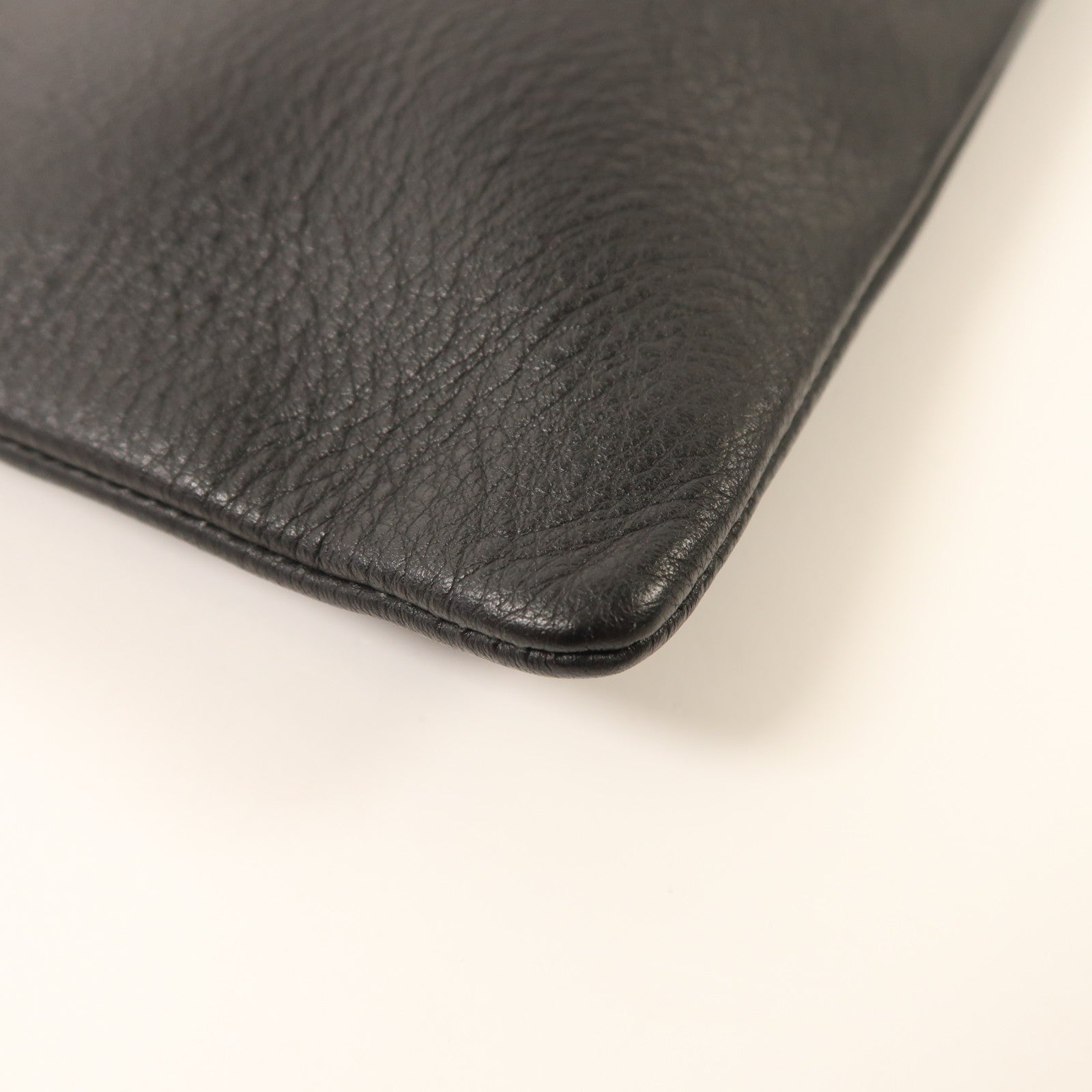 BALENCIAGA 牛皮皮革Clutch Bag銀扣手拿包