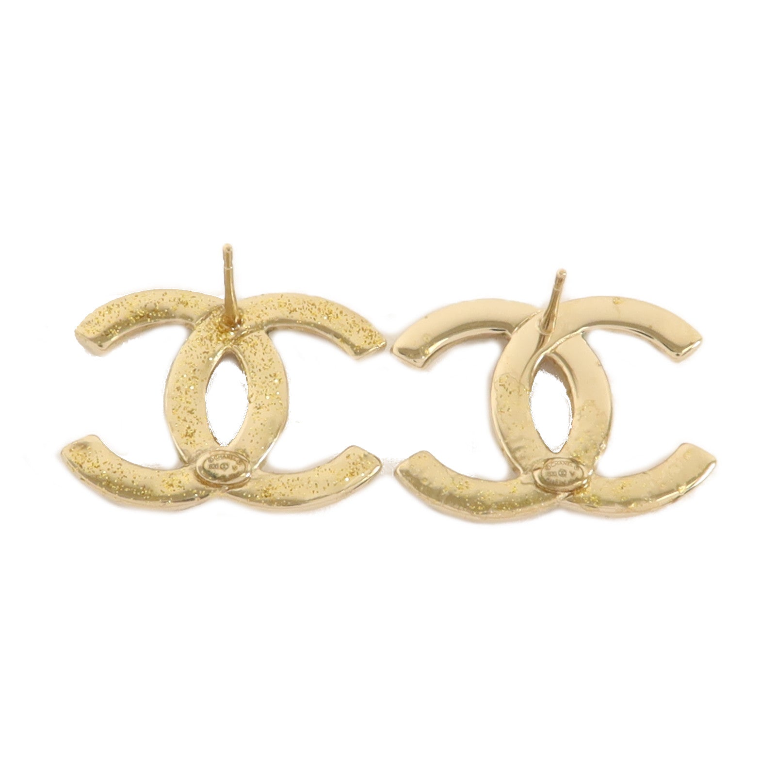CHANEL 金屬/水晶Pierced Earring耳環