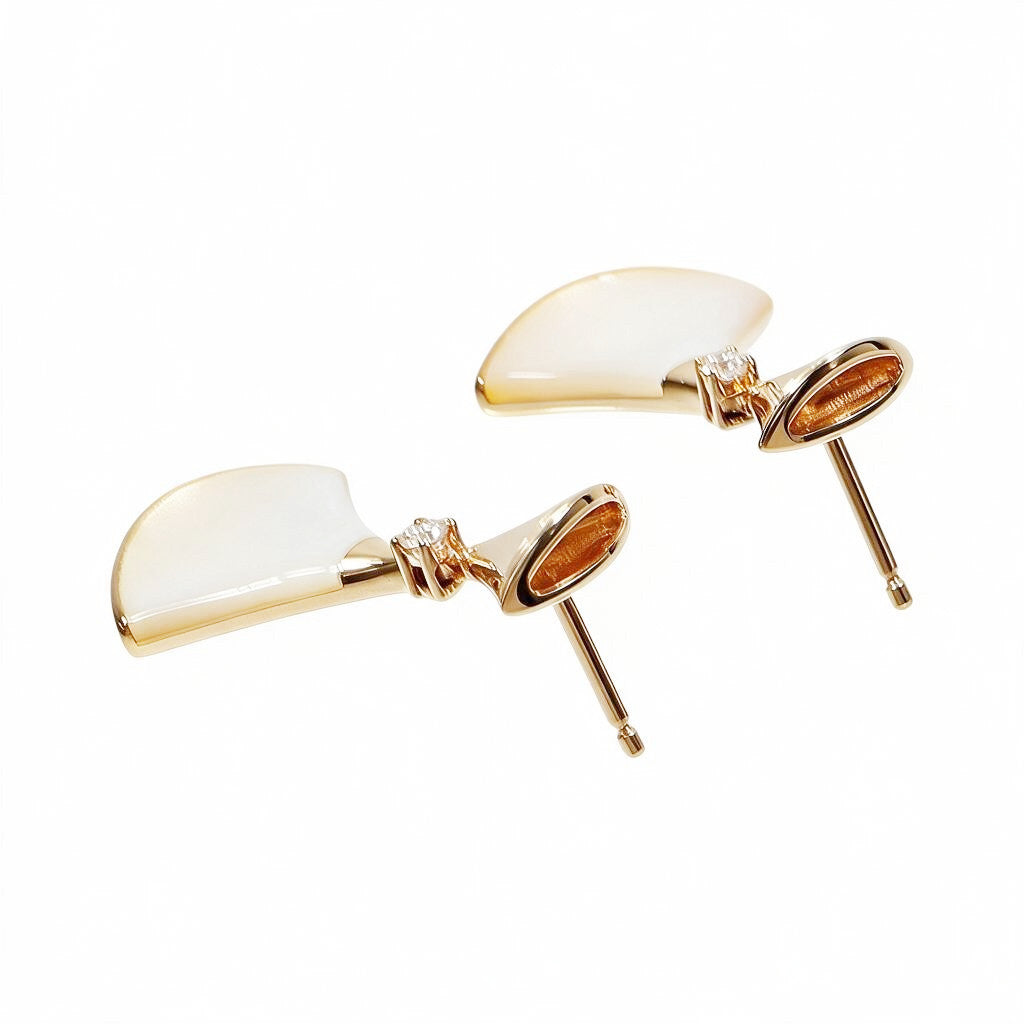 BVLGARI 18K玫瑰金Divas' Dream Earrings珍珠母貝耳環