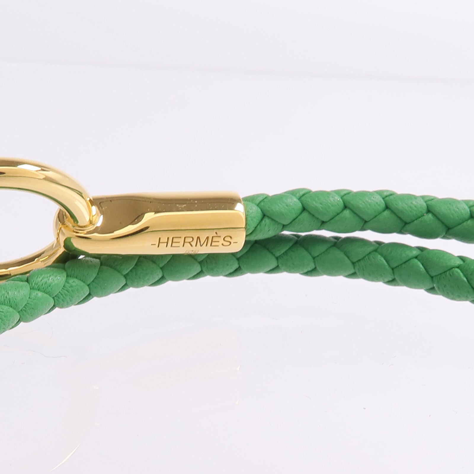 HERMES Swift皮革Glenan Double Tour手帶Menthe