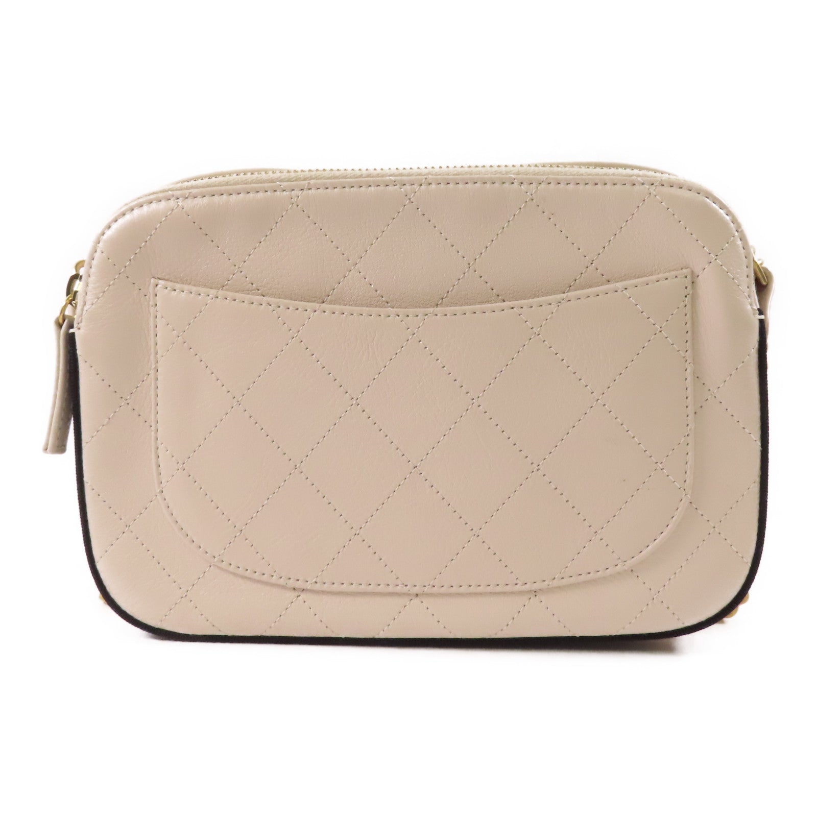 CHANEL 牛皮皮革Camera Bag金扣鏈帶肩背袋