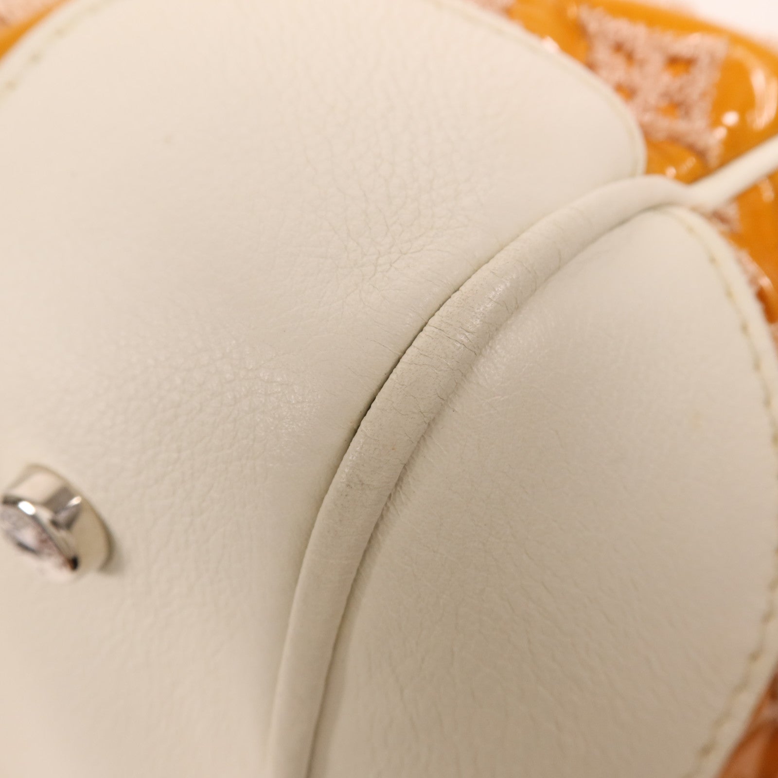 LOUIS VUITTON Monogram Bouclettes Speedy Round銀扣手挽袋