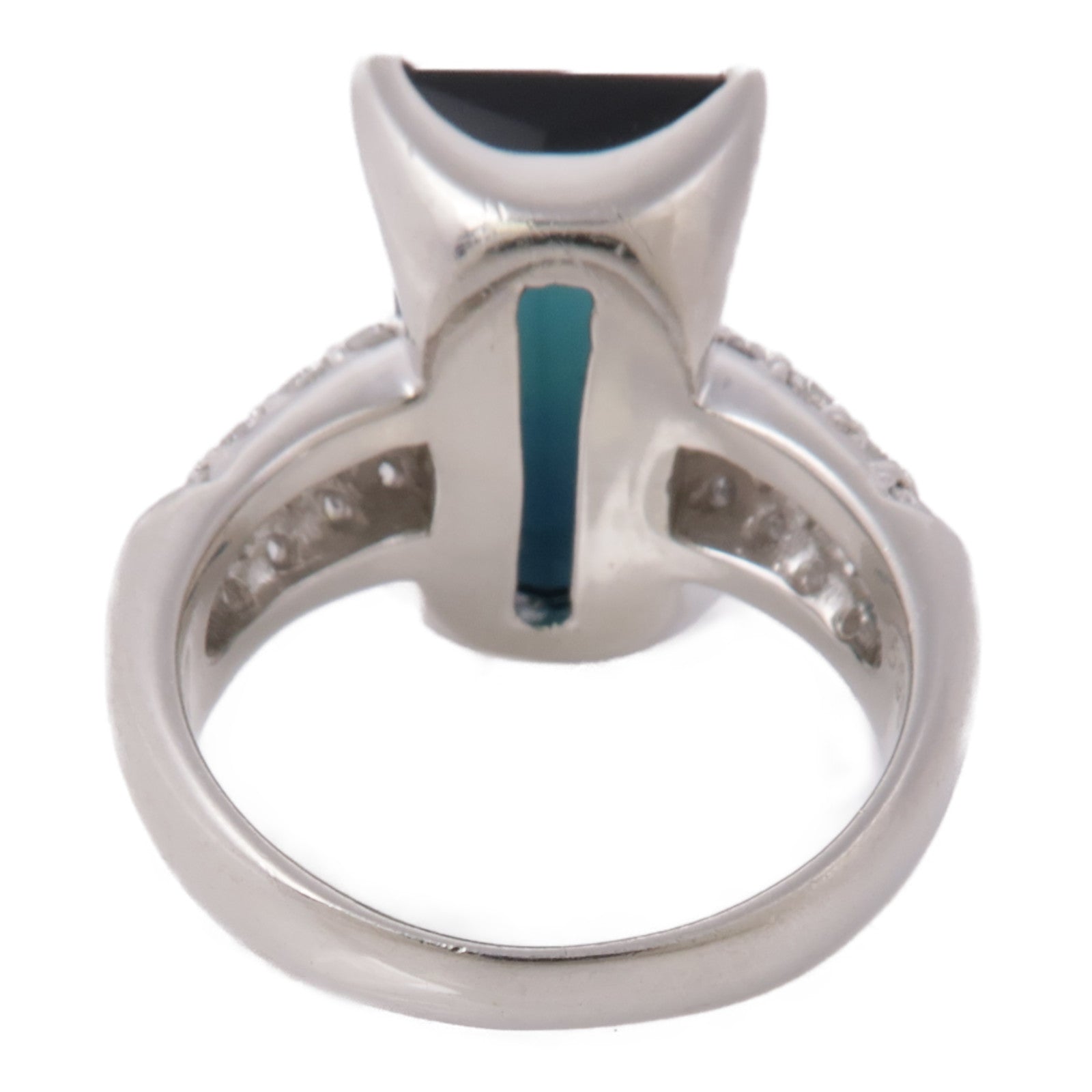 JEWELRY PT900鉑金Tourmaline Diamond Ring戒指US#6.25