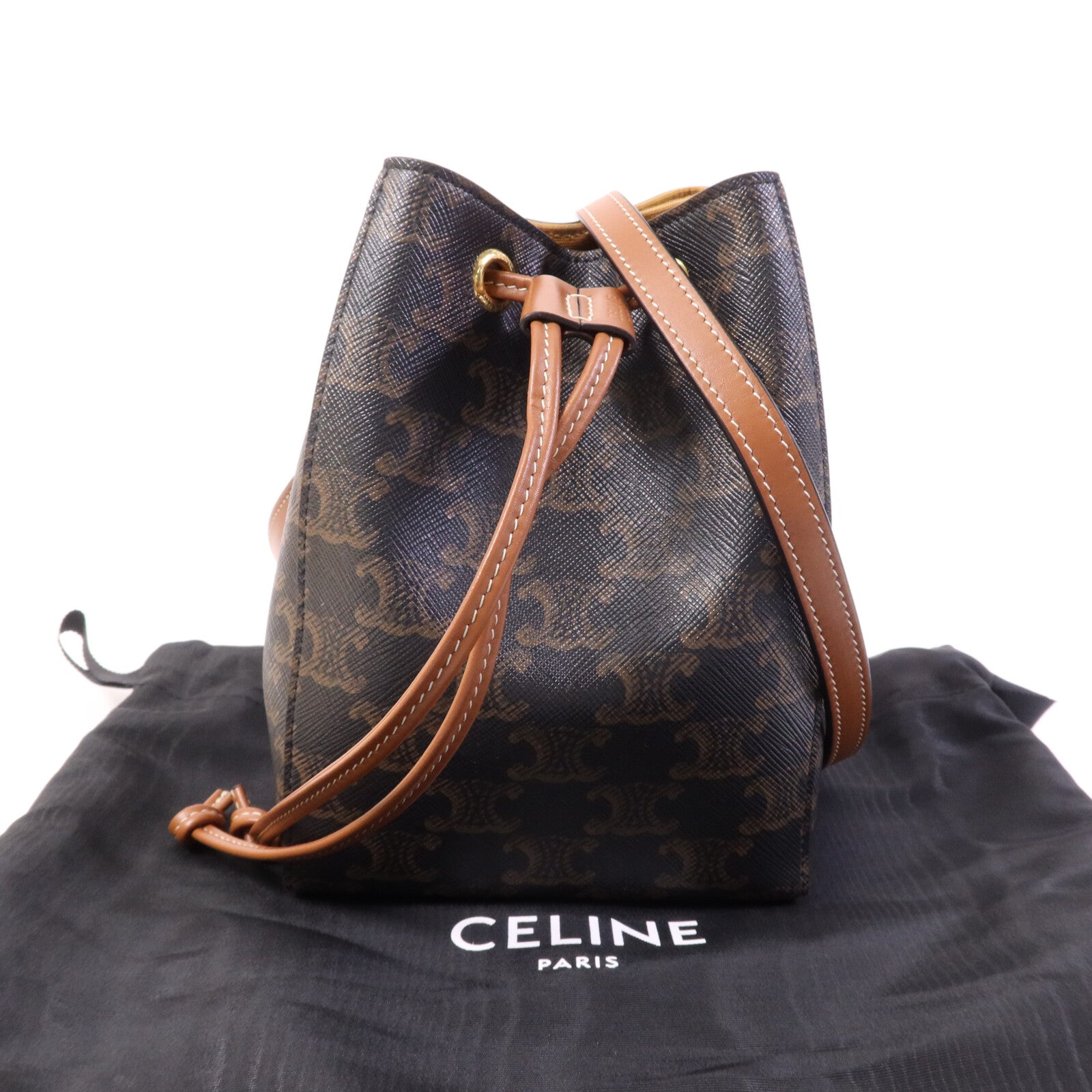 CELINE 塗層帆布Micro Sailor金扣肩背袋
