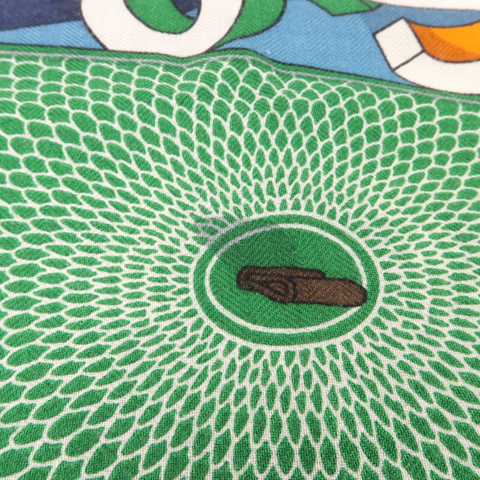 HERMES 羊絨/絲質Scarf 100X100cm絲巾