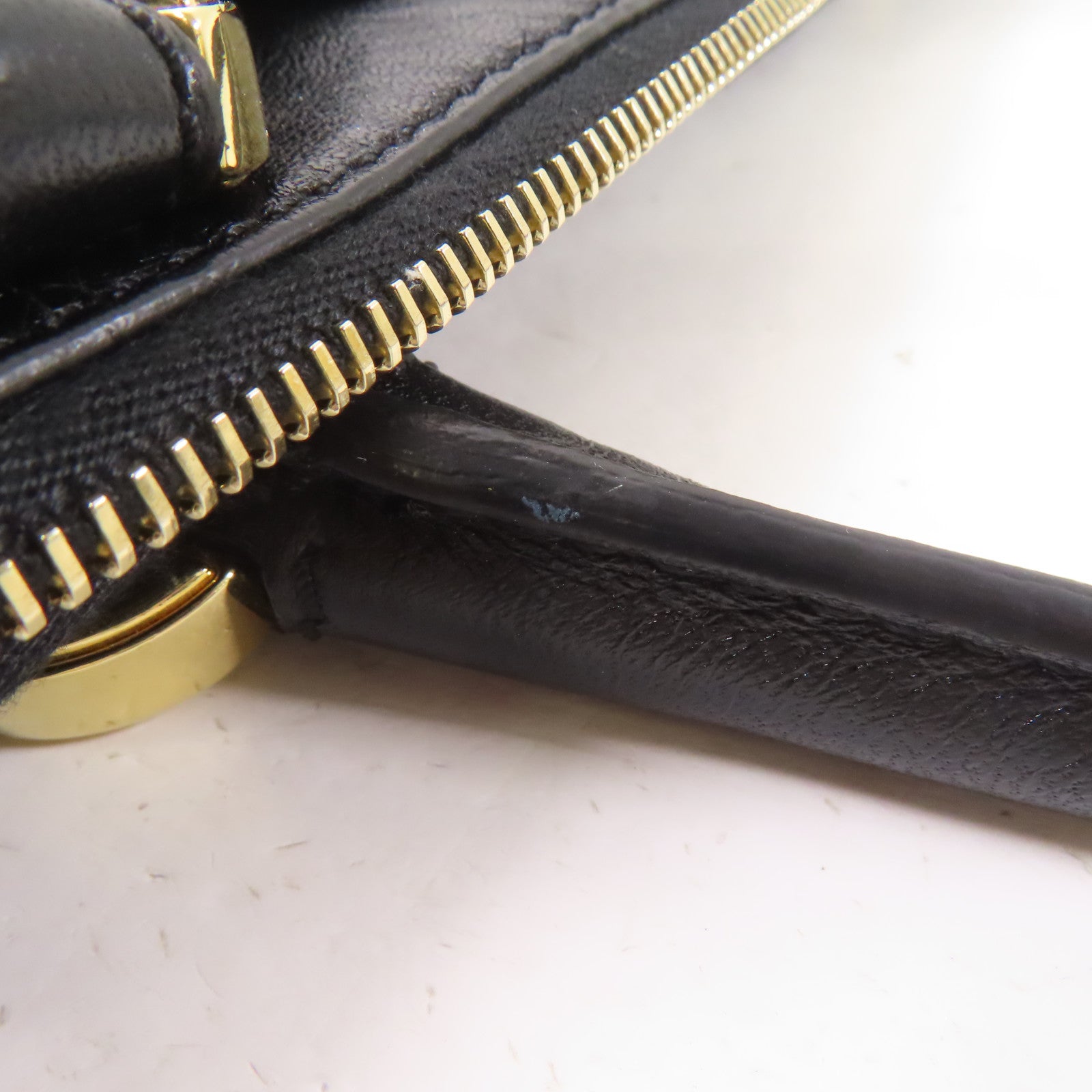 MARC JACOBS 牛皮皮革Handbag金扣手挽袋黑色