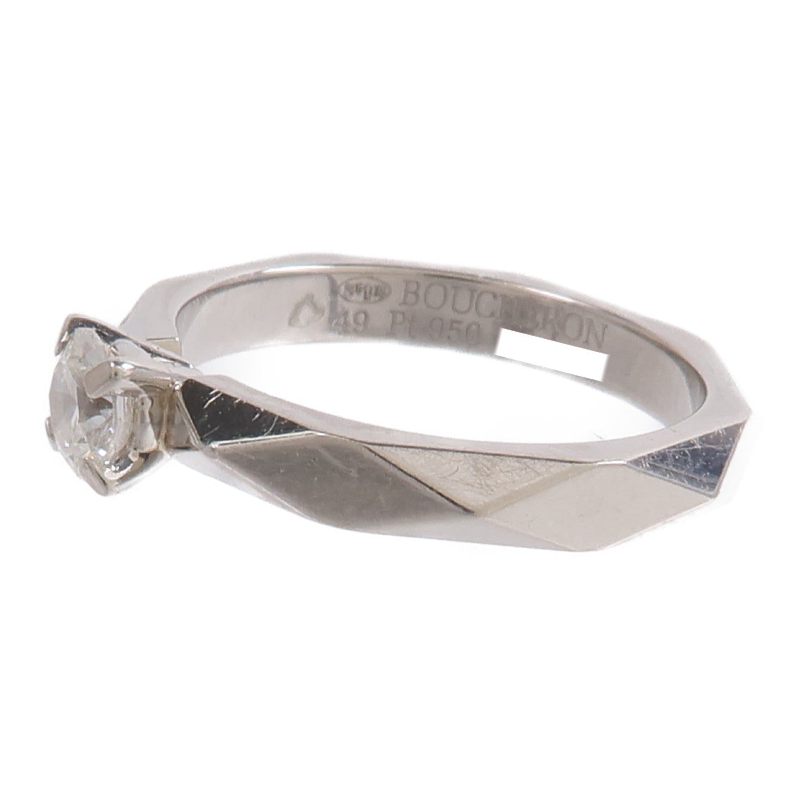 Boucheron PT950鉑金Facette Ring鑽石戒指