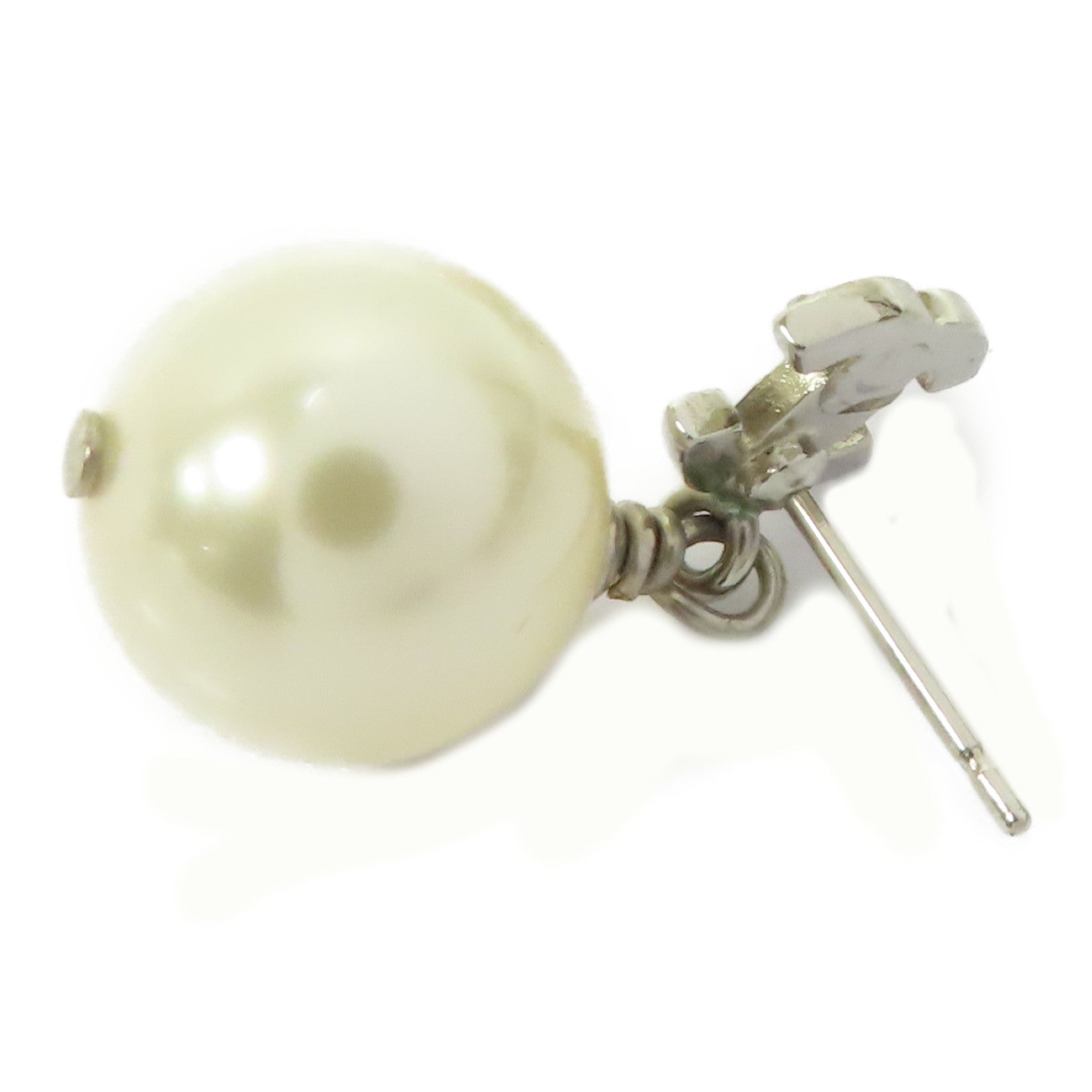 CHANEL PVC/金屬Earrings耳環銀色/白色