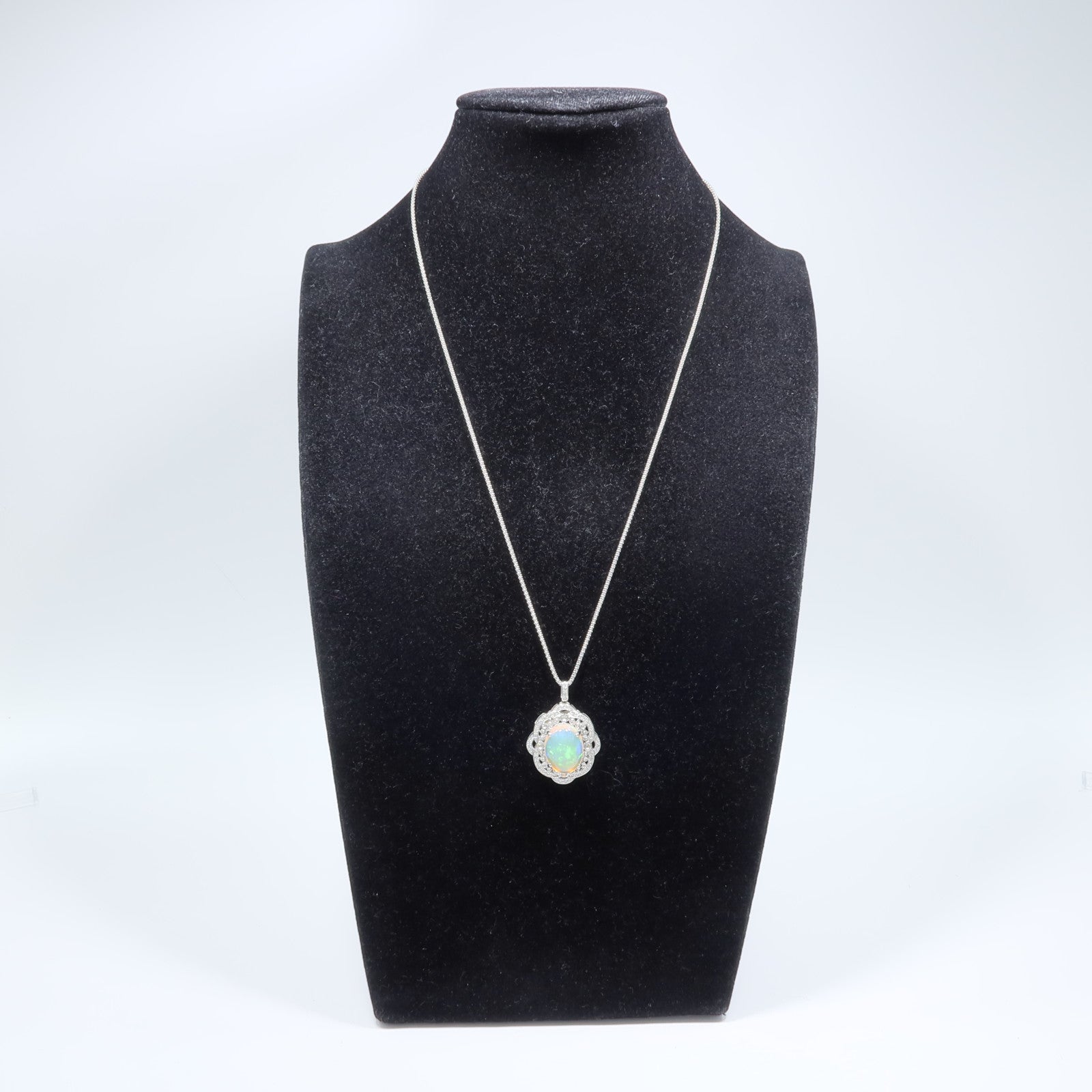 JEWELRY 18K白金Opal Diamond Necklace蛋白石/鑽石項鍊