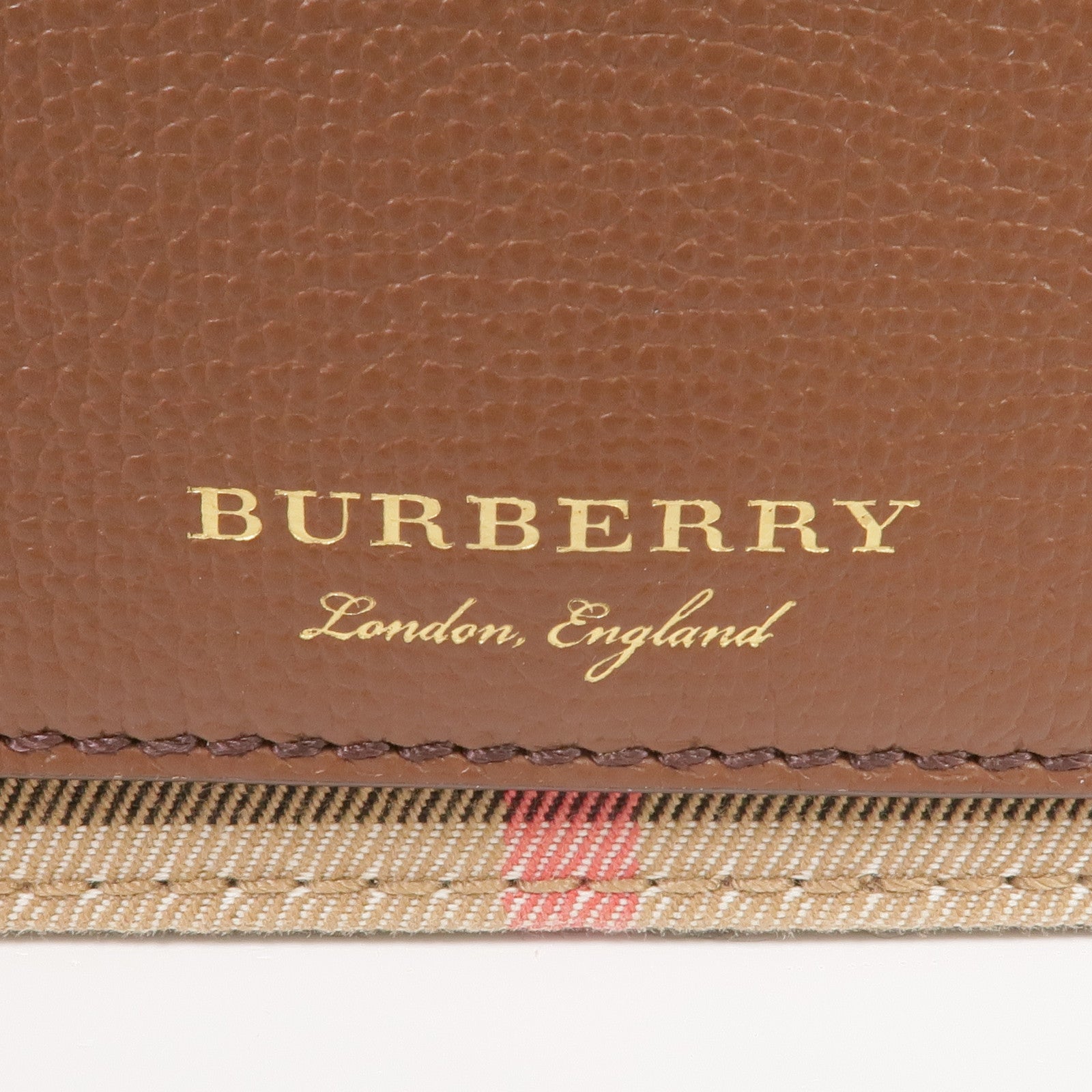 BURBERRY 牛皮皮革/帆布Chain Shoulder金扣鏈帶肩背袋