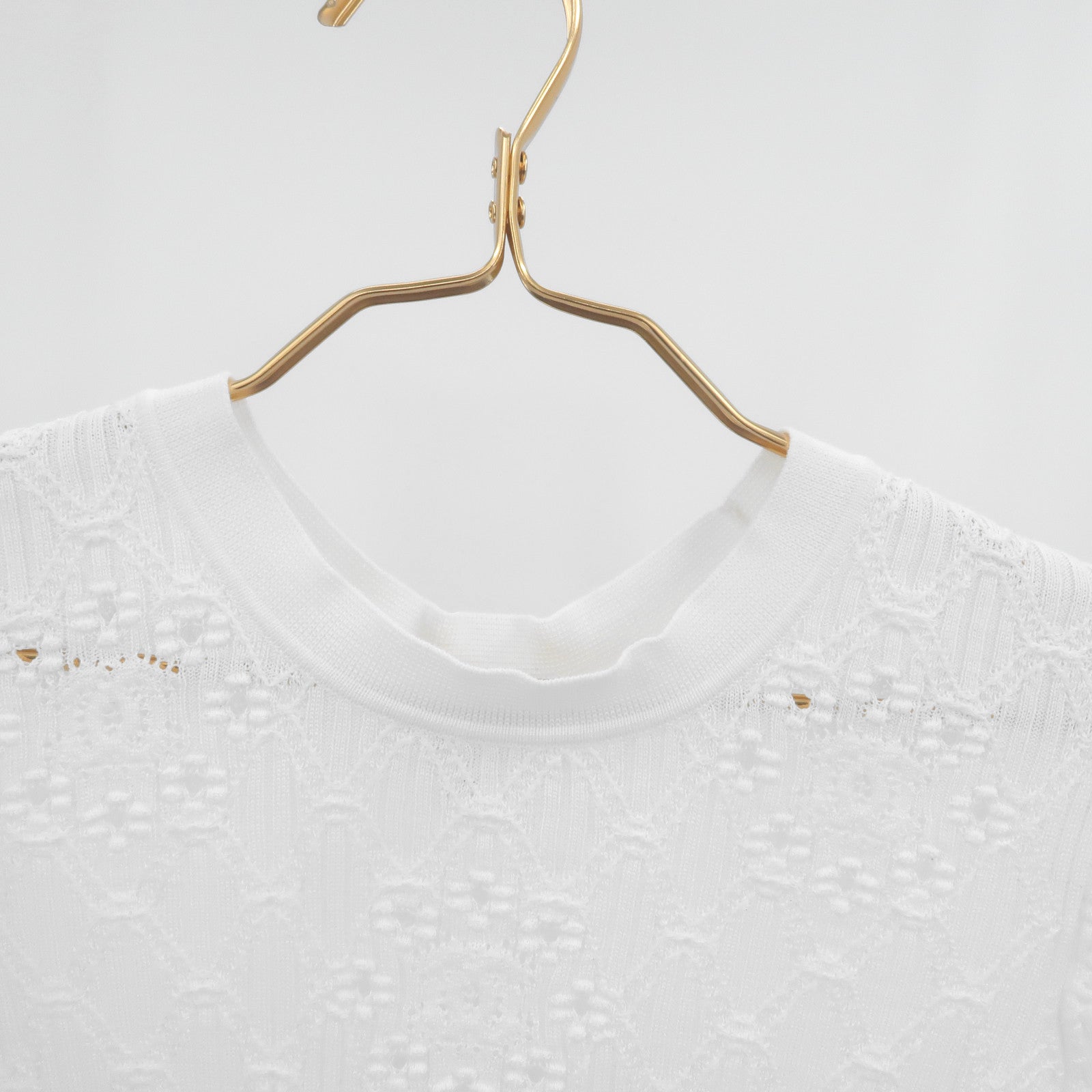 CHANEL Cotton CC Logos Short sleeve knit Sweater針織
