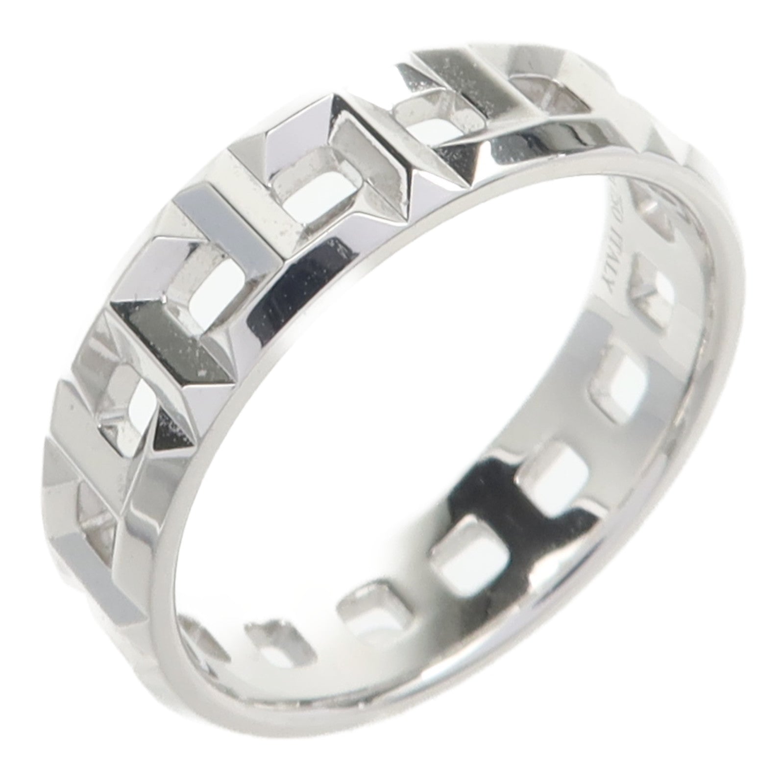 TIFFANY＆CO 18K白金T True Ring戒指Tiffany#15/US#6.75