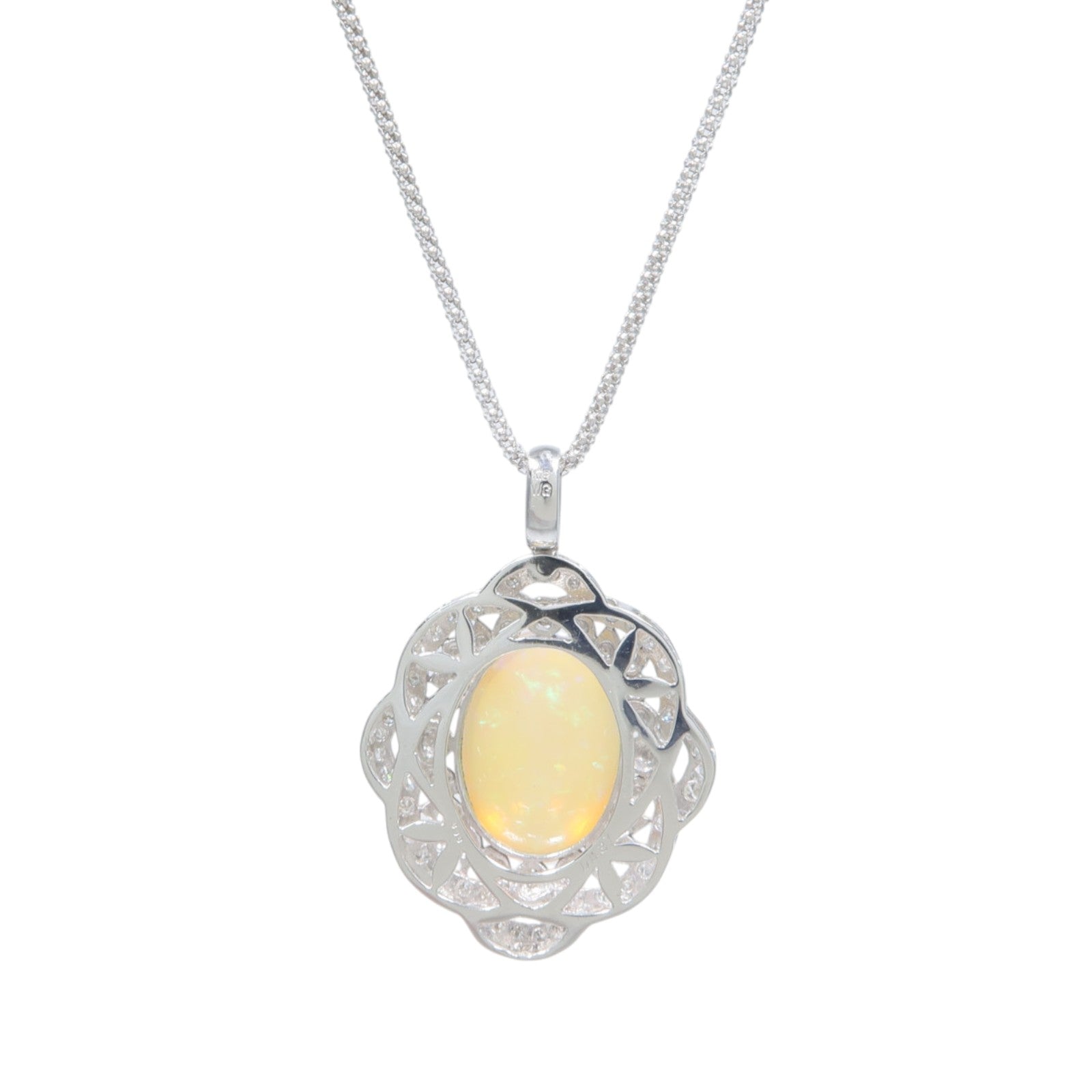 JEWELRY 18K白金Opal Diamond Necklace蛋白石/鑽石項鍊