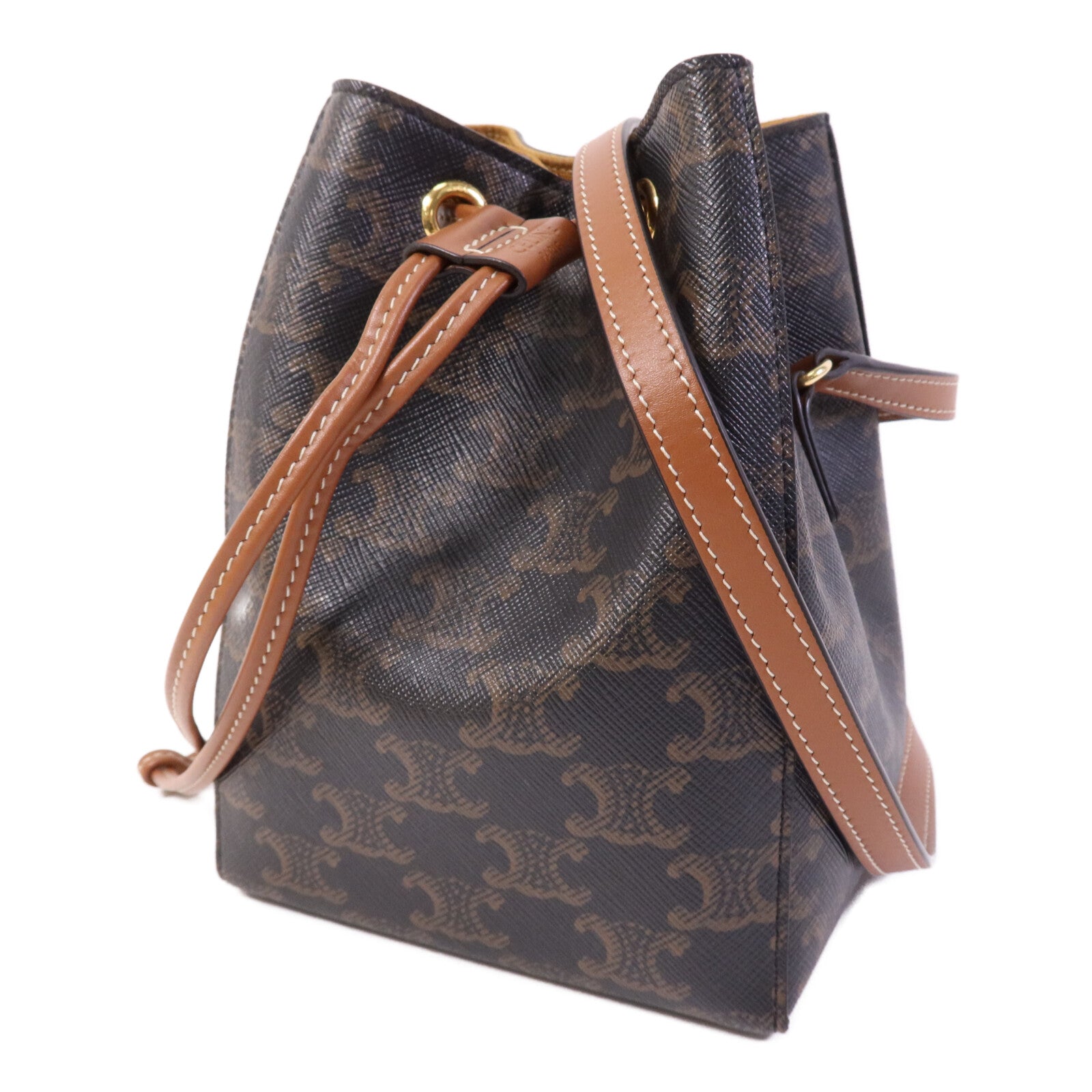 CELINE 塗層帆布Micro Sailor金扣肩背袋