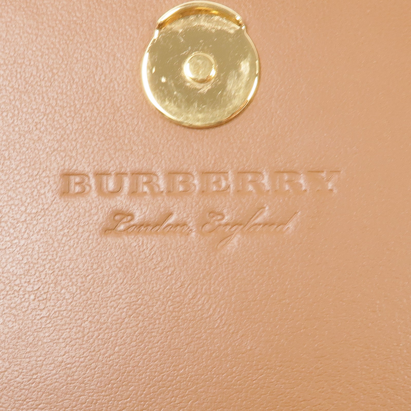 BURBERRY 牛皮皮革/帆布Chain Shoulder金扣鏈帶肩背袋