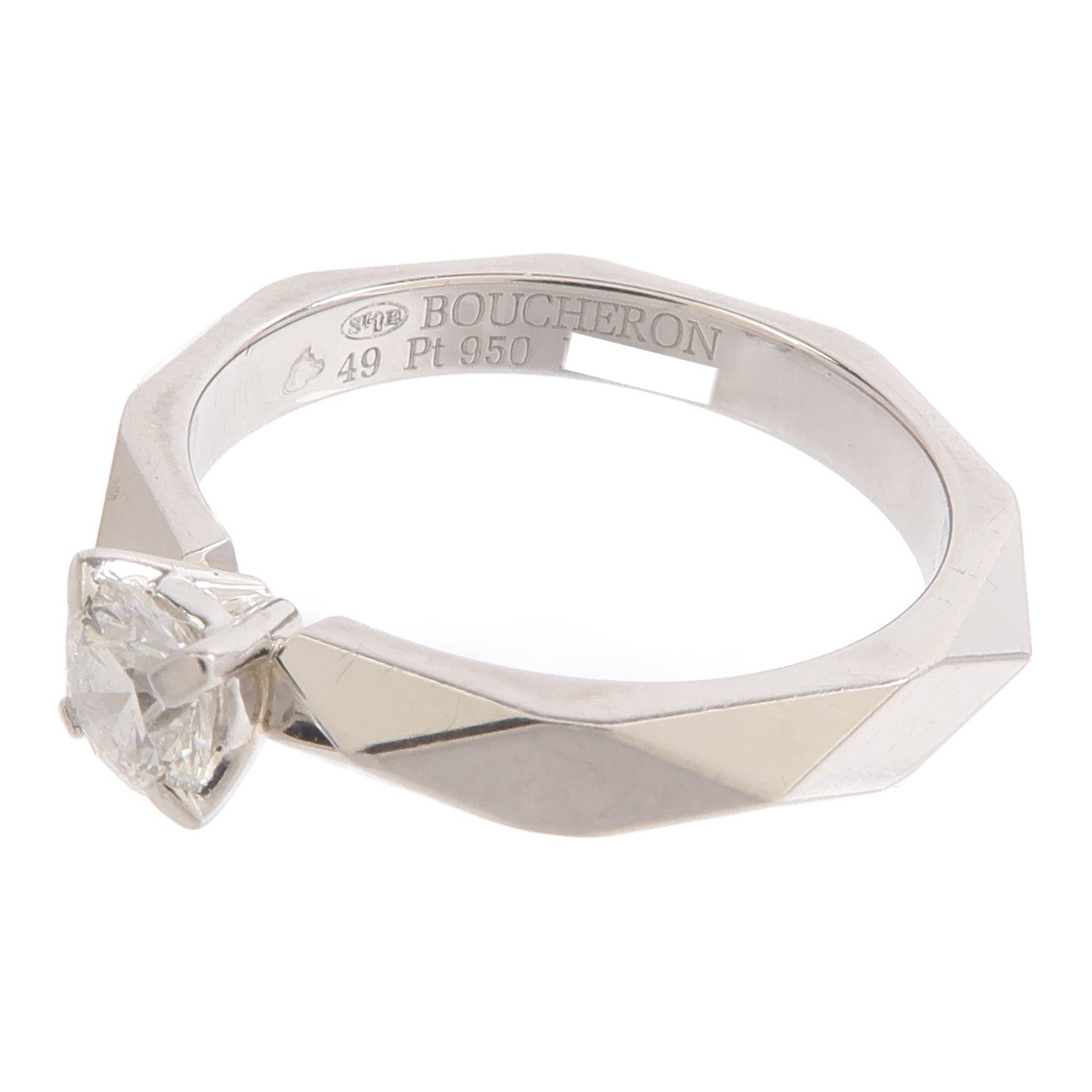 Boucheron PT950鉑金Facette Ring鑽石戒指
