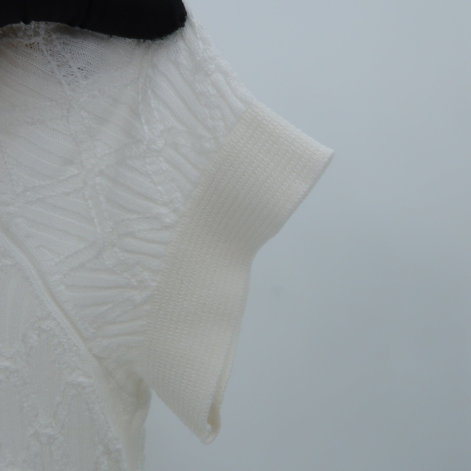 CHANEL Cotton CC Logos Short sleeve knit Sweater針織