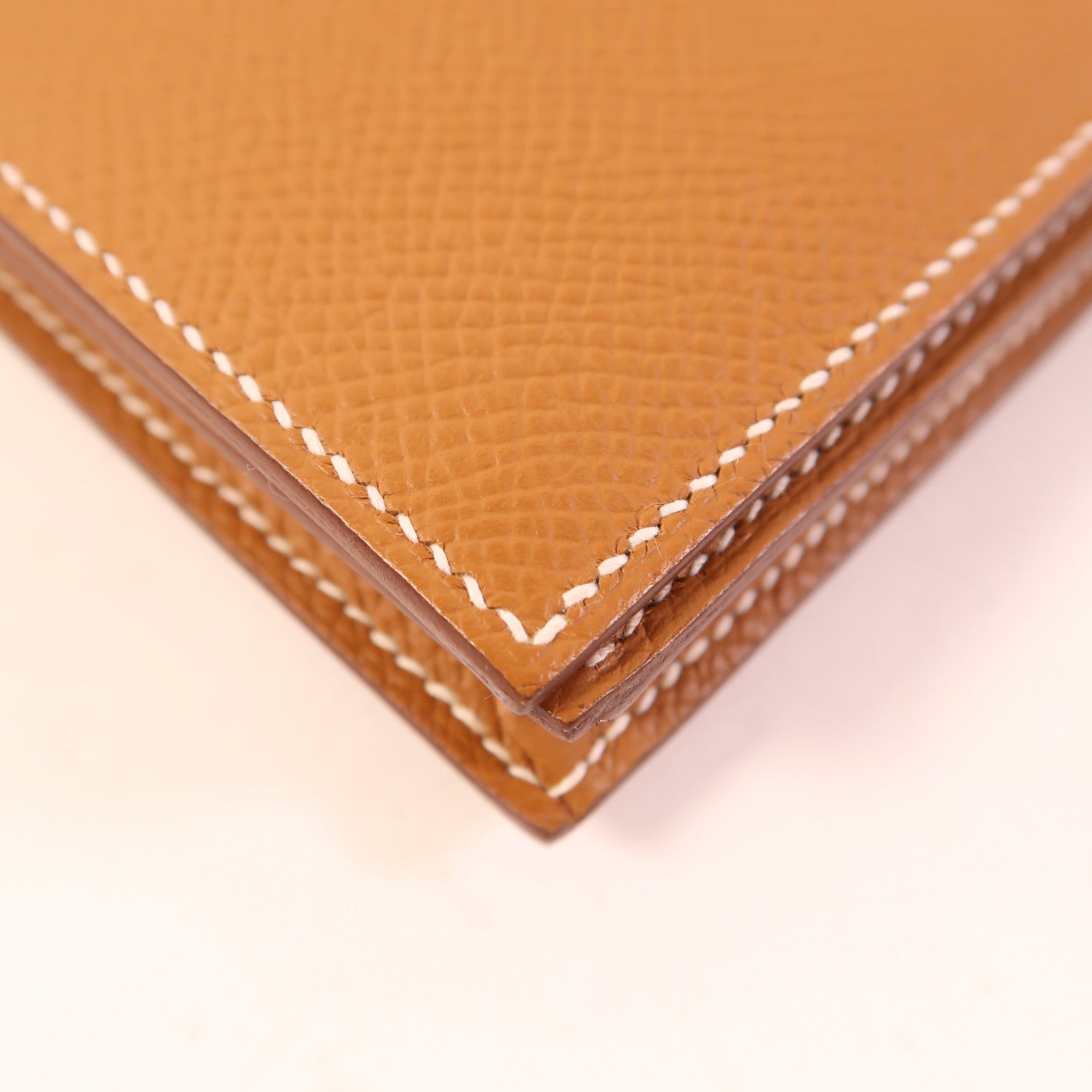 HERMES Epsom皮革Bearn Long Wallet銀扣長錢包Gold
