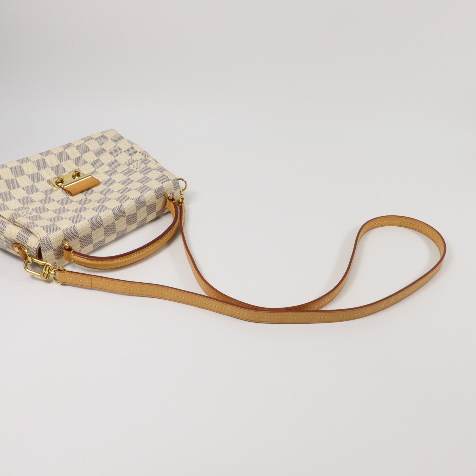 LOUIS VUITTON Damier Croisette手挽肩背兩用袋