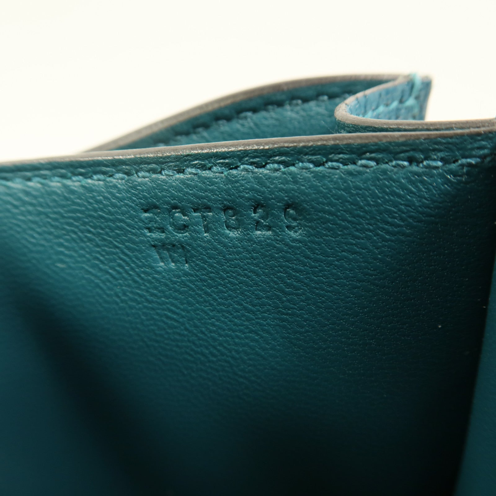 HERMES Chevre Mysore皮革Constance Mini肩背袋Vert Bosphore