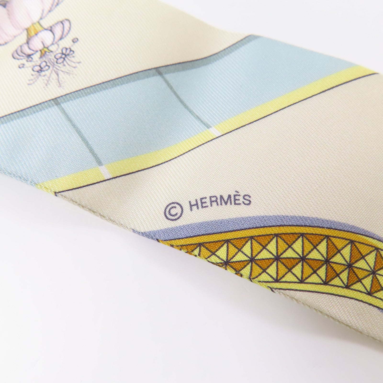 HERMES 絲質Twilly絲巾