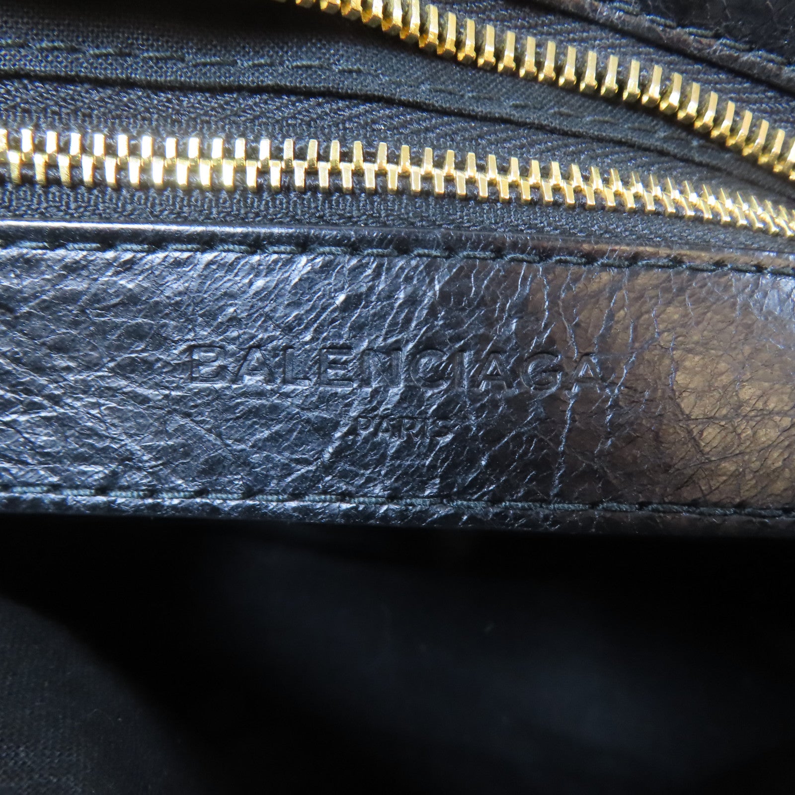 BALENCIAGA 羊皮皮革Mini City金扣手挽肩背兩用袋黑色