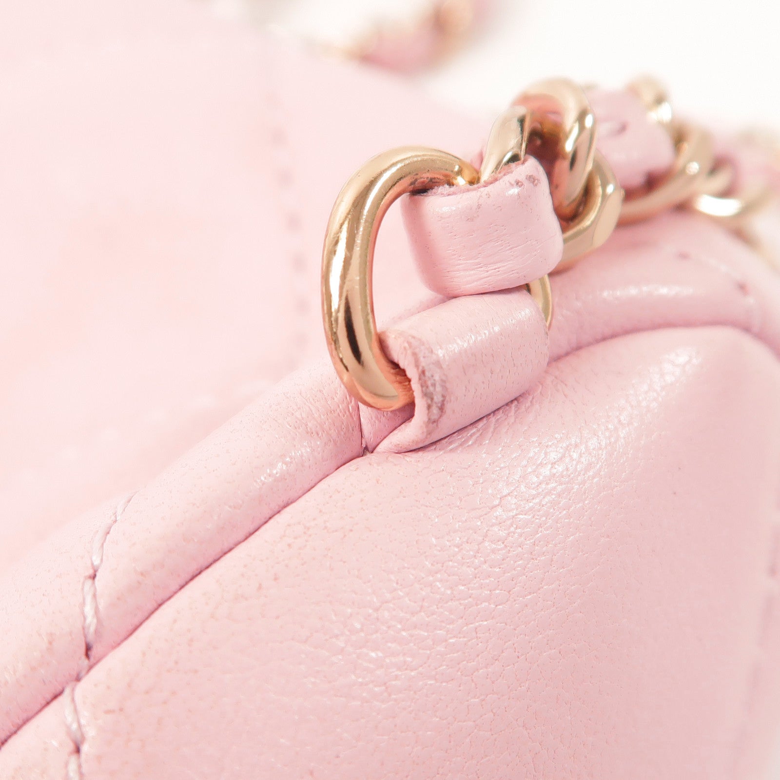 CHANEL 羊皮皮革Backpack金扣背包