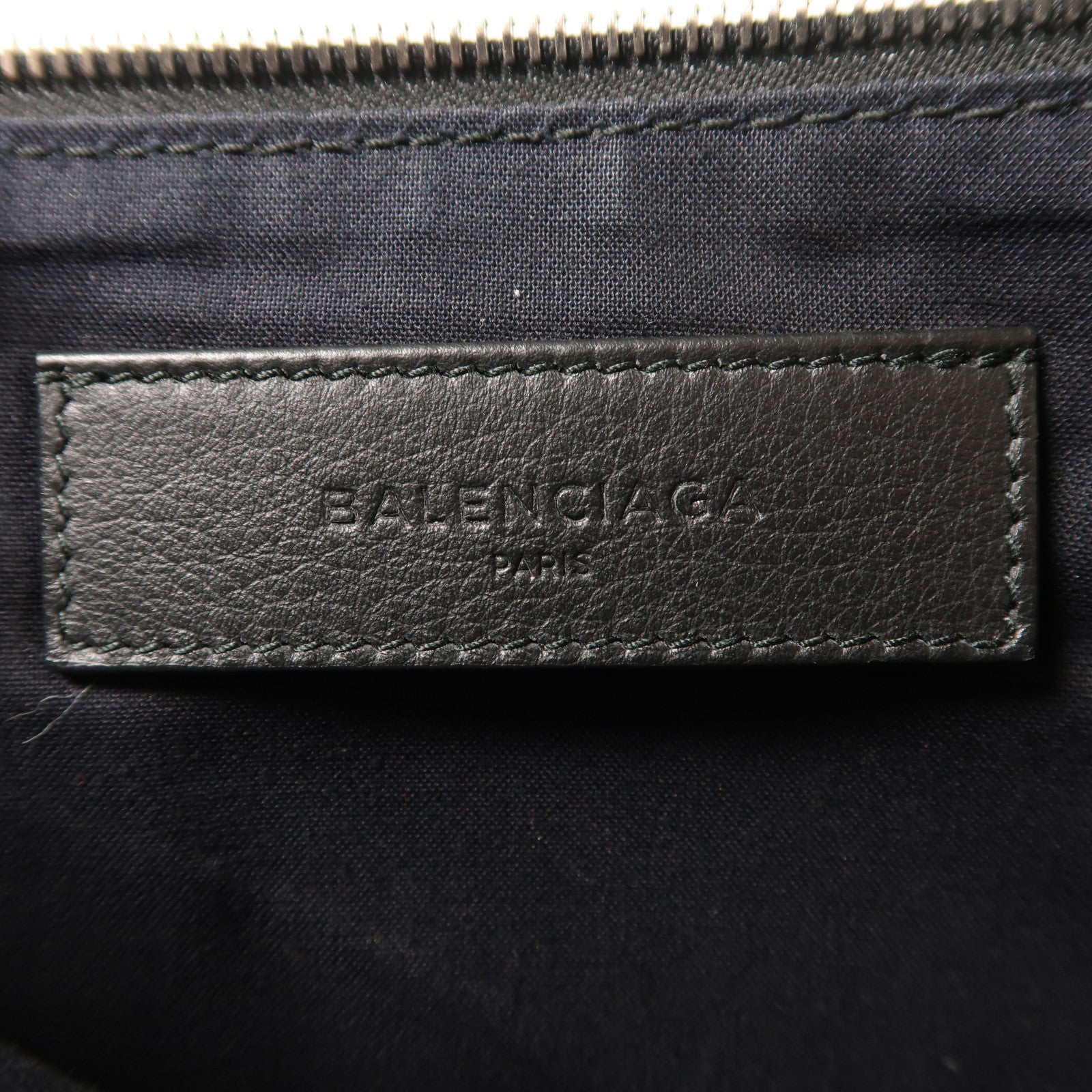BALENCIAGA 牛皮皮革Clutch Bag銀扣手拿包