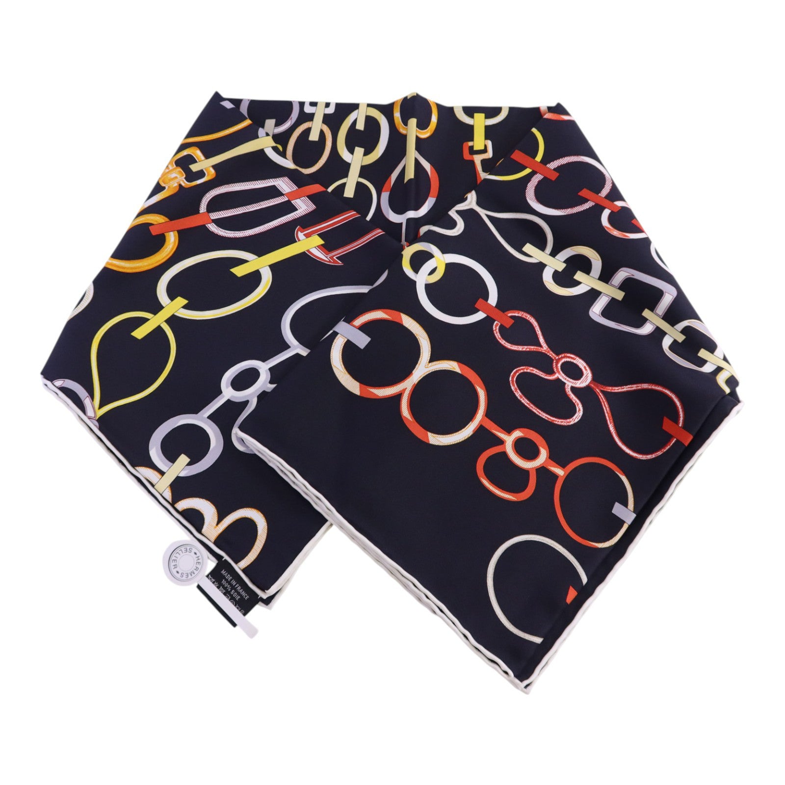 HERMES 絲質Do Re Boucles Scarf 90x90絲巾