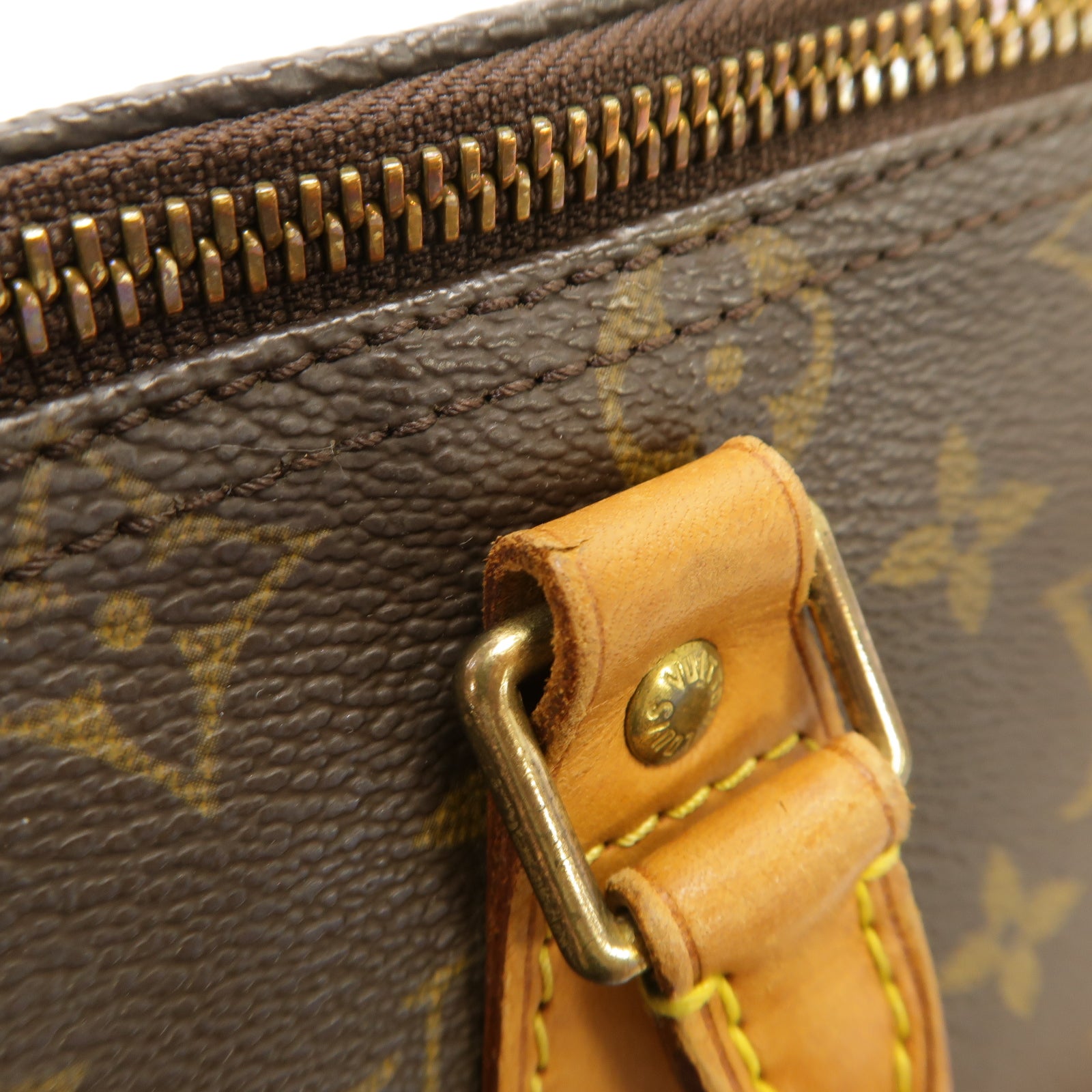 LOUIS VUITTON Monogram Speedy 25金扣手挽袋棕色