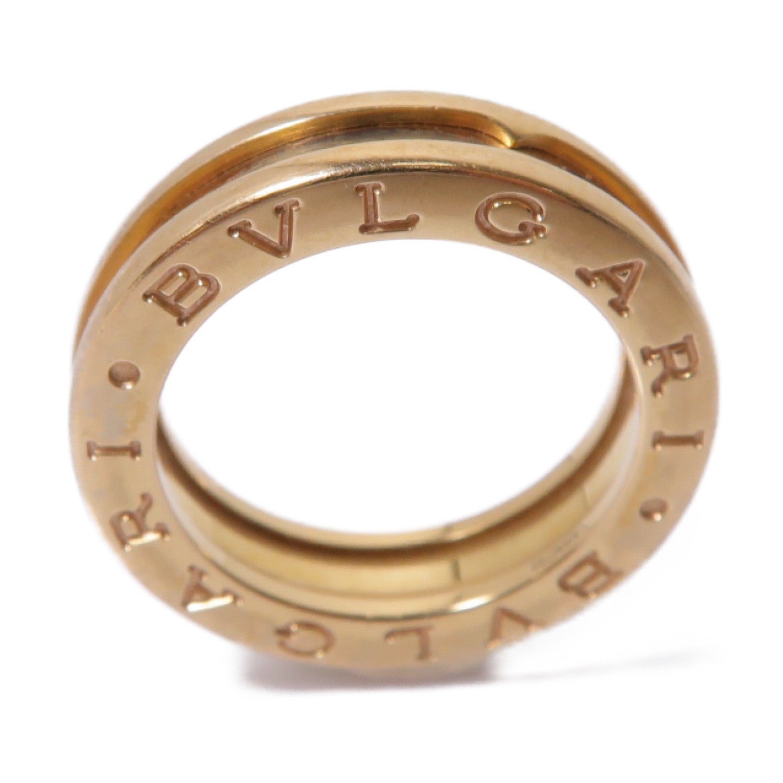 BVLGARI 18K玫瑰金B-zero1pm Ring戒指BLV#49 US#5