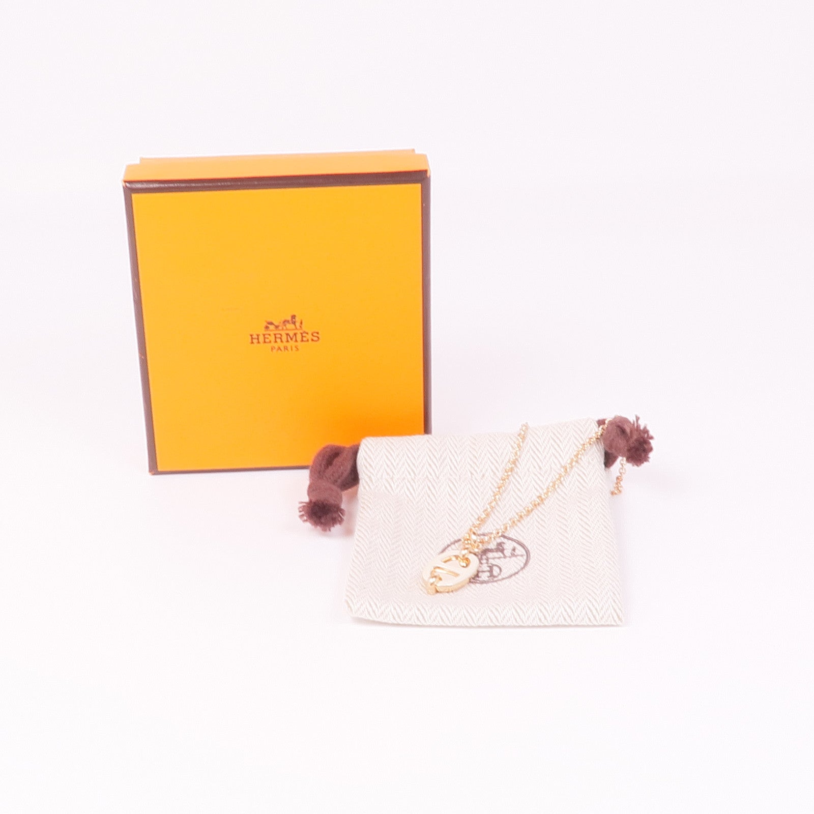 HERMES 金屬Mini Maillon項鍊