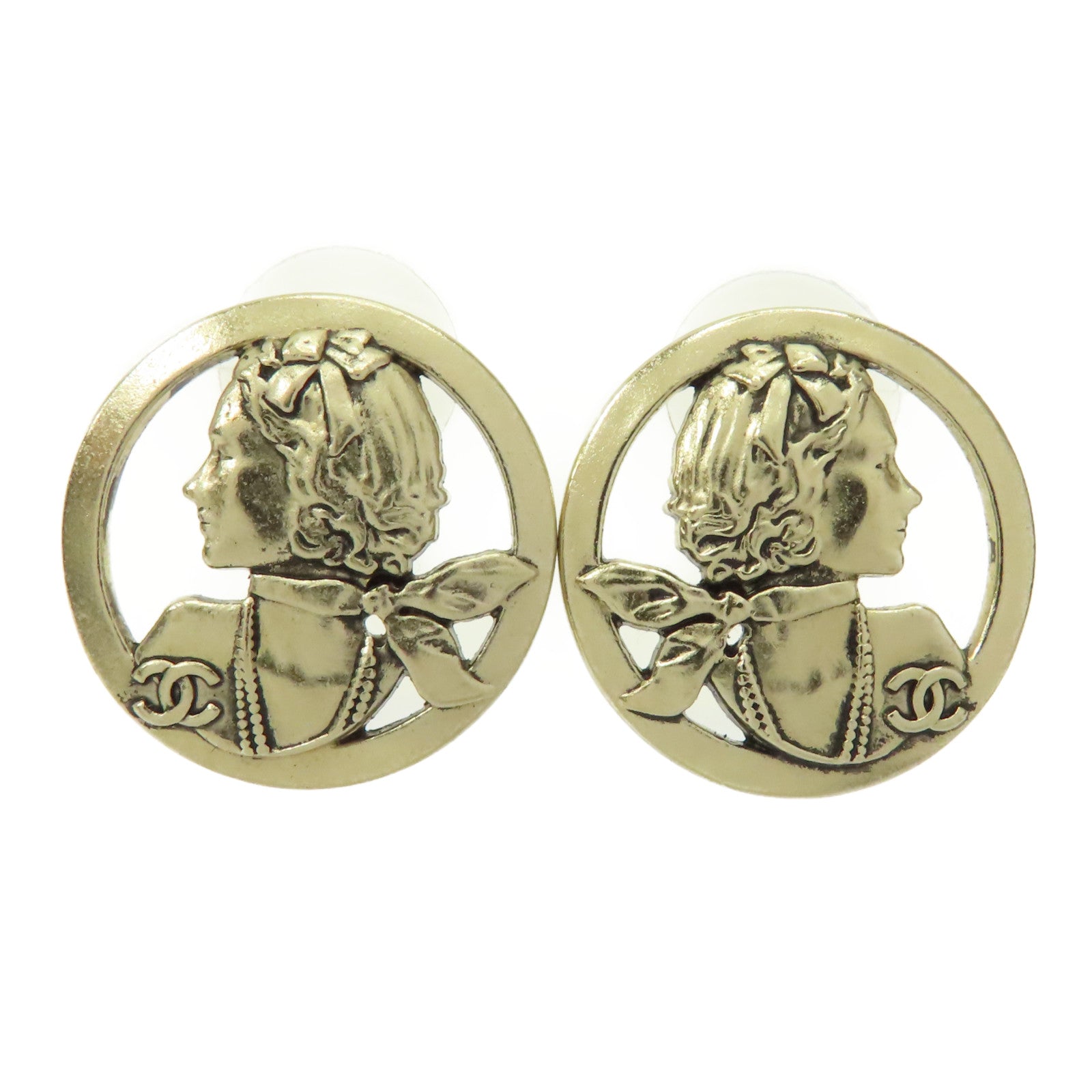 CHANEL 金屬Earrings耳環金色