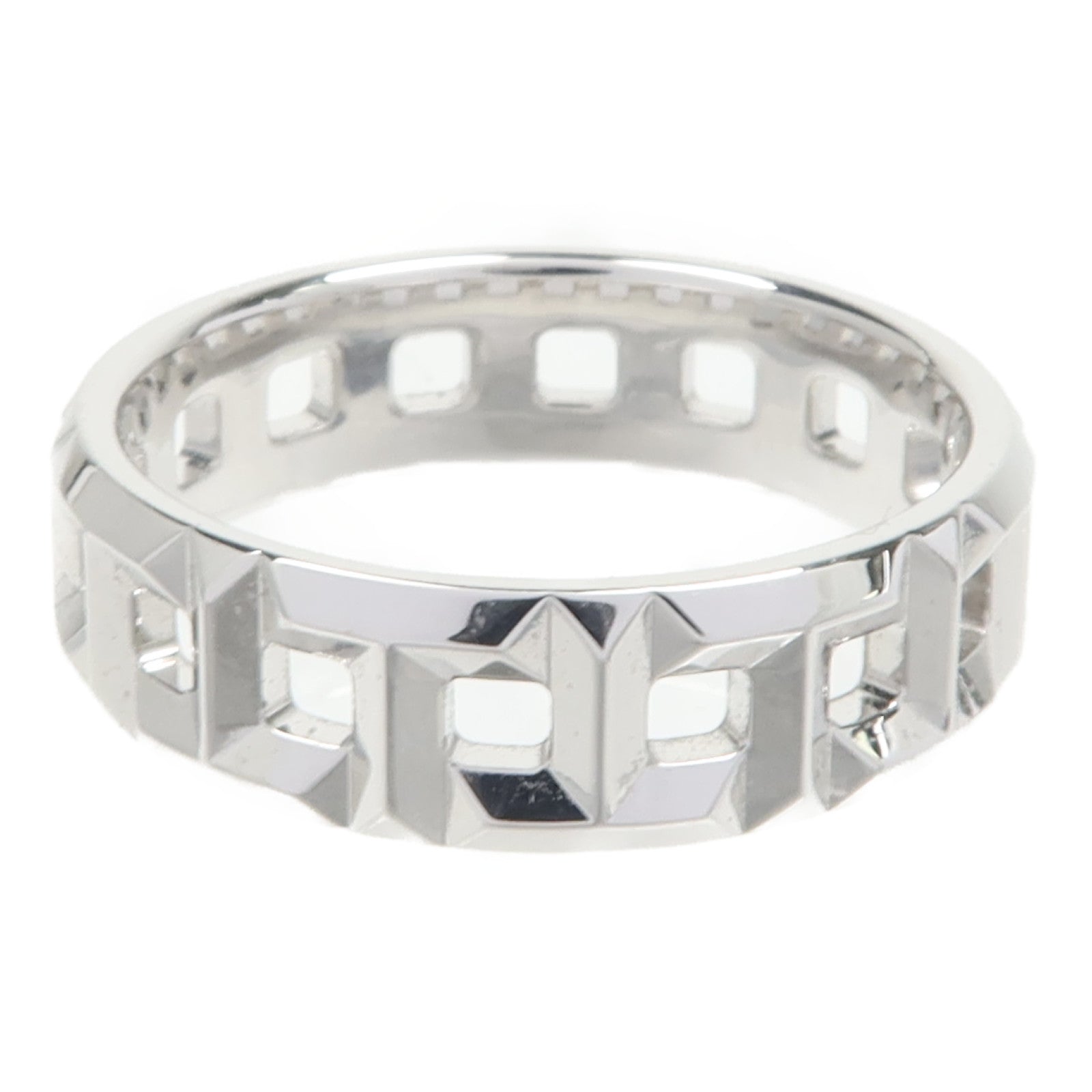 TIFFANY＆CO 18K白金T True Ring戒指Tiffany#15/US#6.75