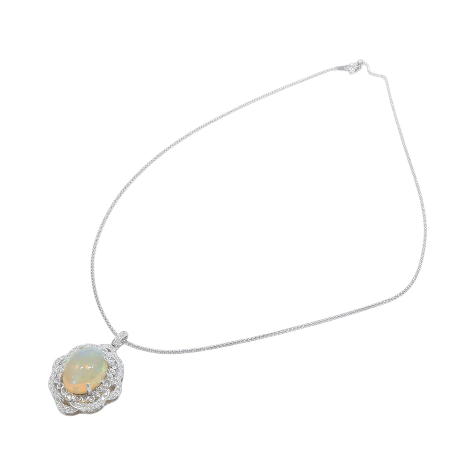 JEWELRY 18K白金Opal Diamond Necklace蛋白石/鑽石項鍊